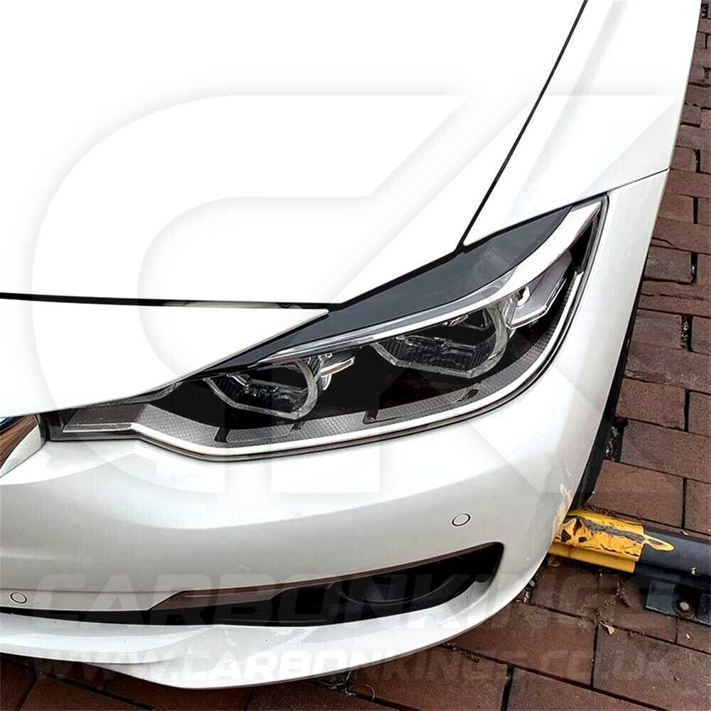 BMW Gloss Black Headlight Eyebrow Trims for 3 Series F30 & F35 2013 - 2018