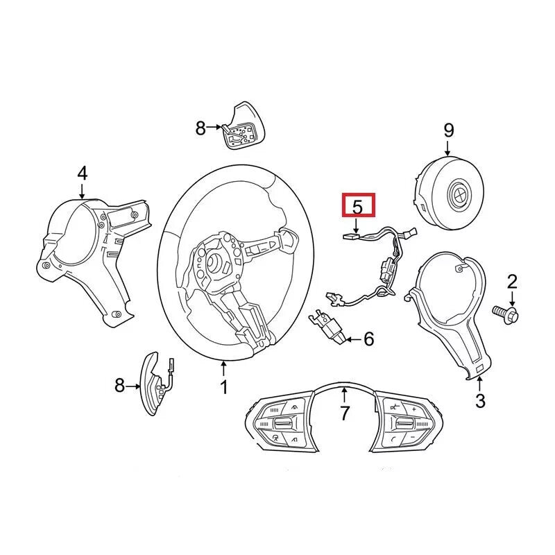 BMW M Sport Steering Wheel Wiring Loom  1 2 3 4 Series X1 X2 X3 X4 X5 X6 M3 M4