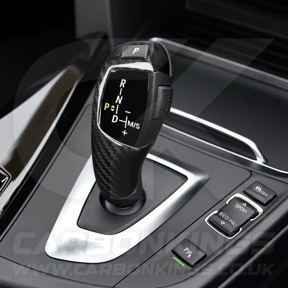Real Carbon Fibre Gear Knob Trim for BMW F15 F20 F25 F30 F32 F06 F10 F35 F36