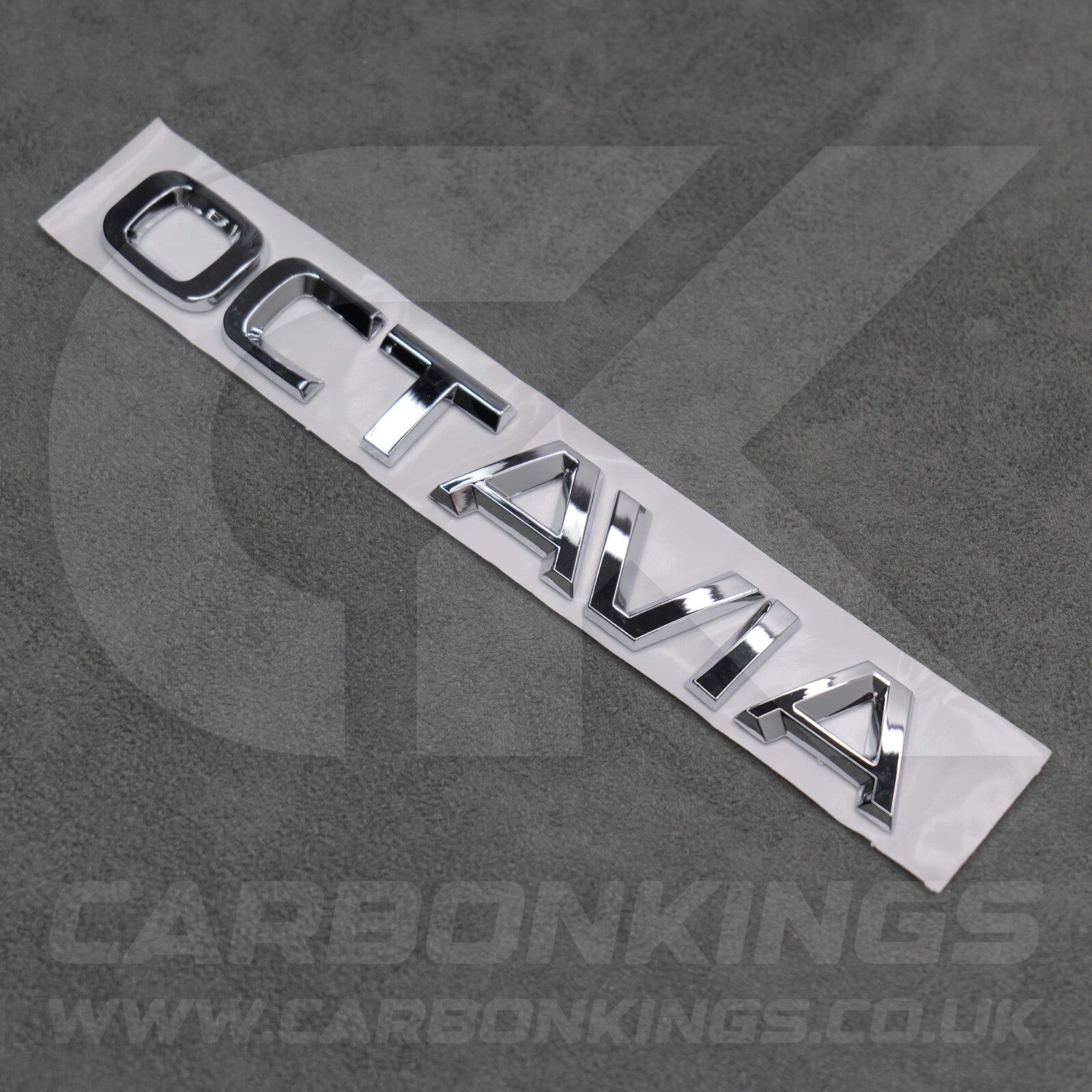 Skoda Octavia Chrome Silver Rear Boot Badge Emblem Letters Pre Applied Adhesive