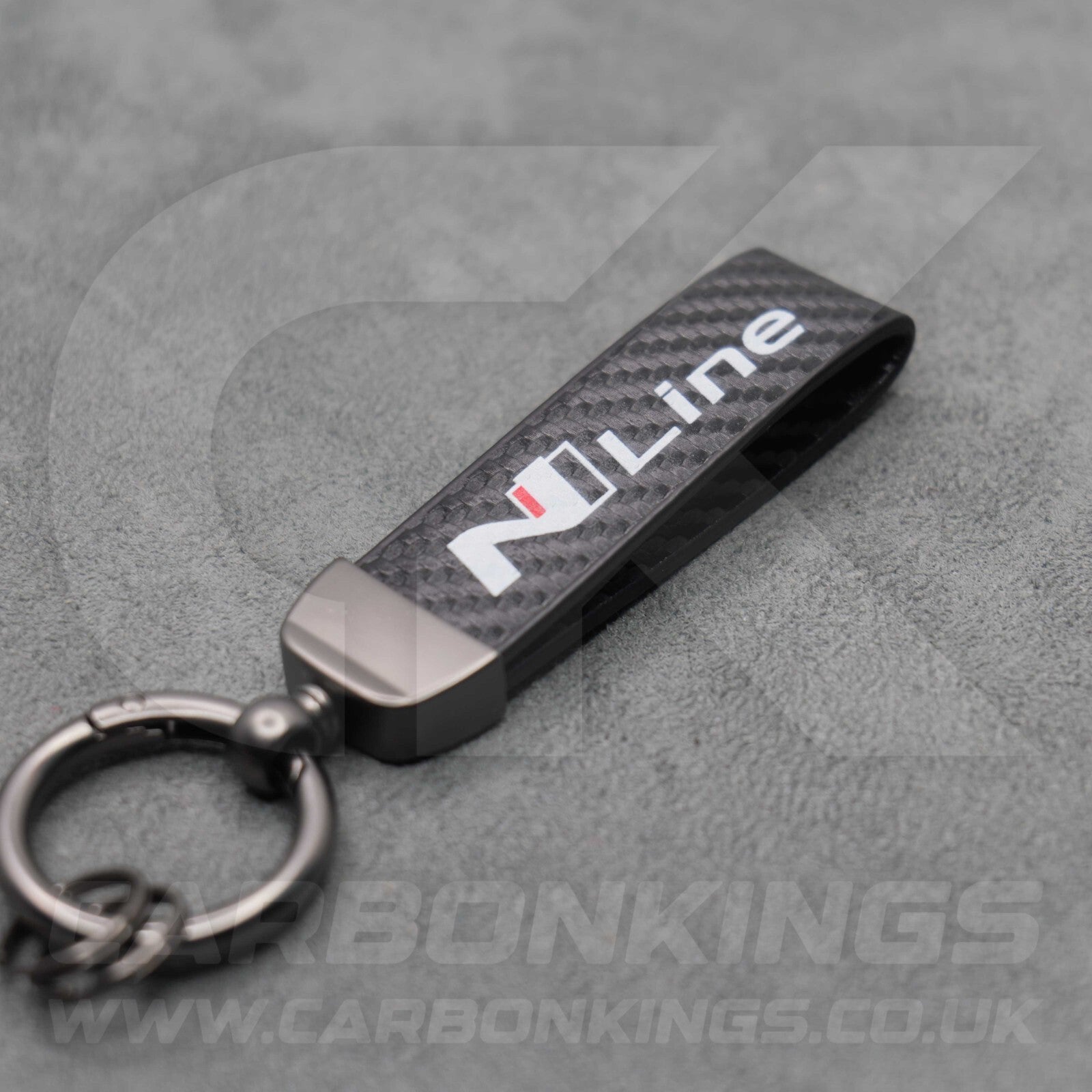 Hyundai N Line Carbon Fibre Premium Car Key Chain Ioniq 5 6 9 Kona i10 i20 i30