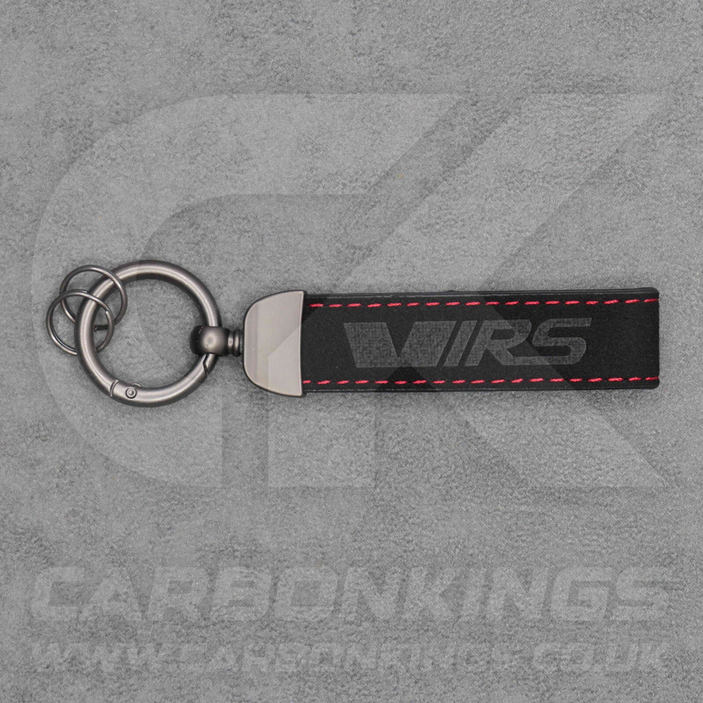 Skoda VRS Black Suede Key Ring Chain Alcantara Octavia Elroq Enyaq Kodiaq