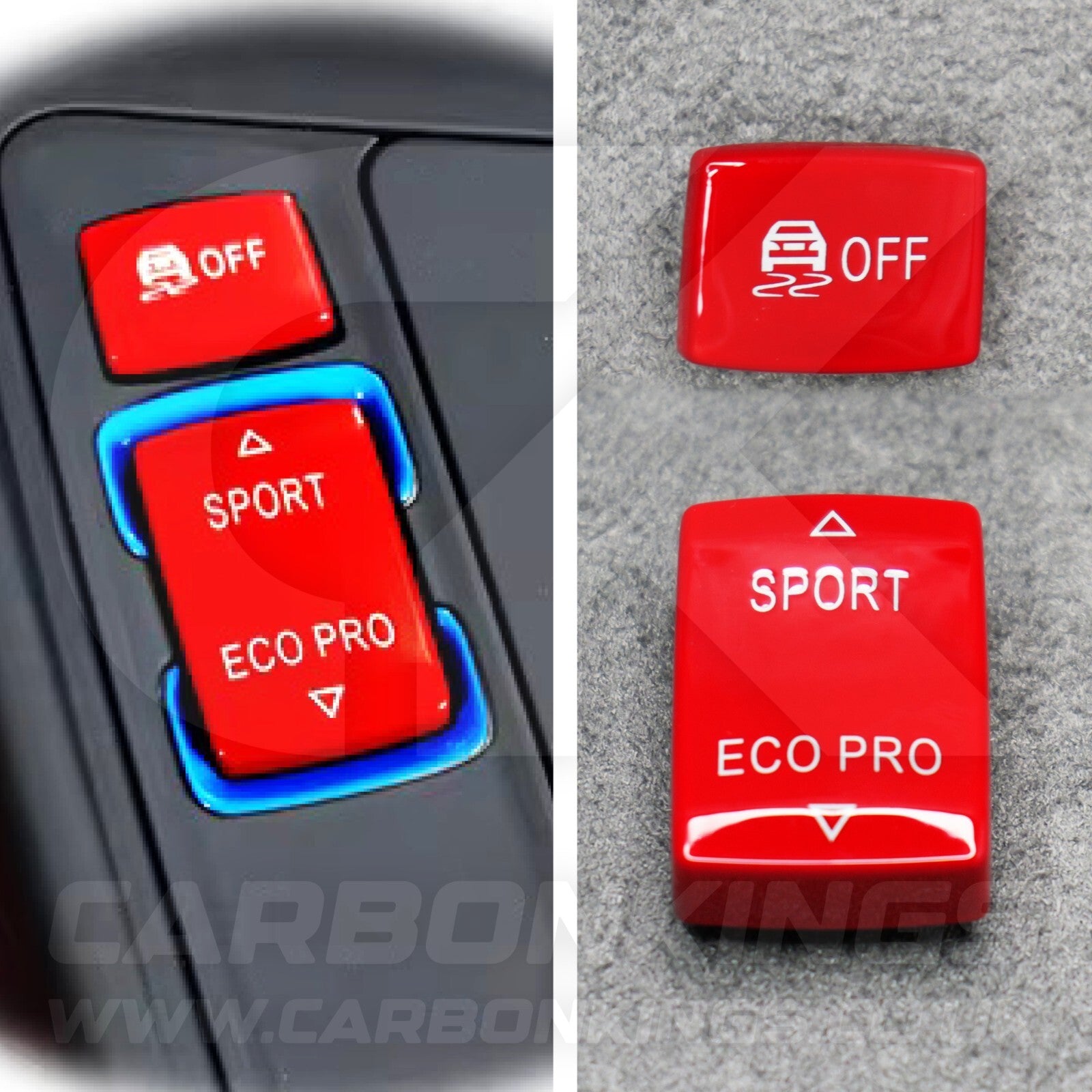 BMW Red Sport Eco Pro DSC Centre Console Buttons F20 F21 F22 F23 F30 F32 F33 F36