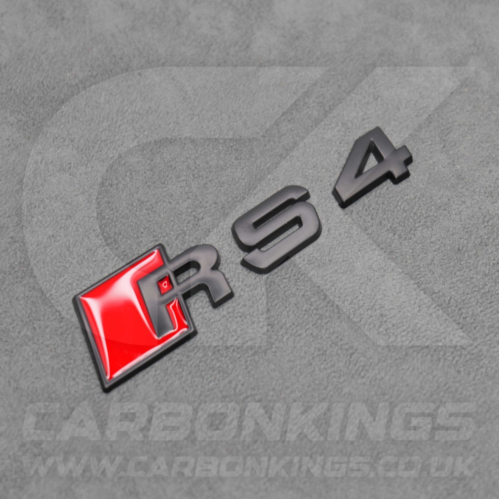 Audi RS4 Matte Black Boot Rear Badge Letters Logo Emblem S 4A 8D 8E 8H 8W