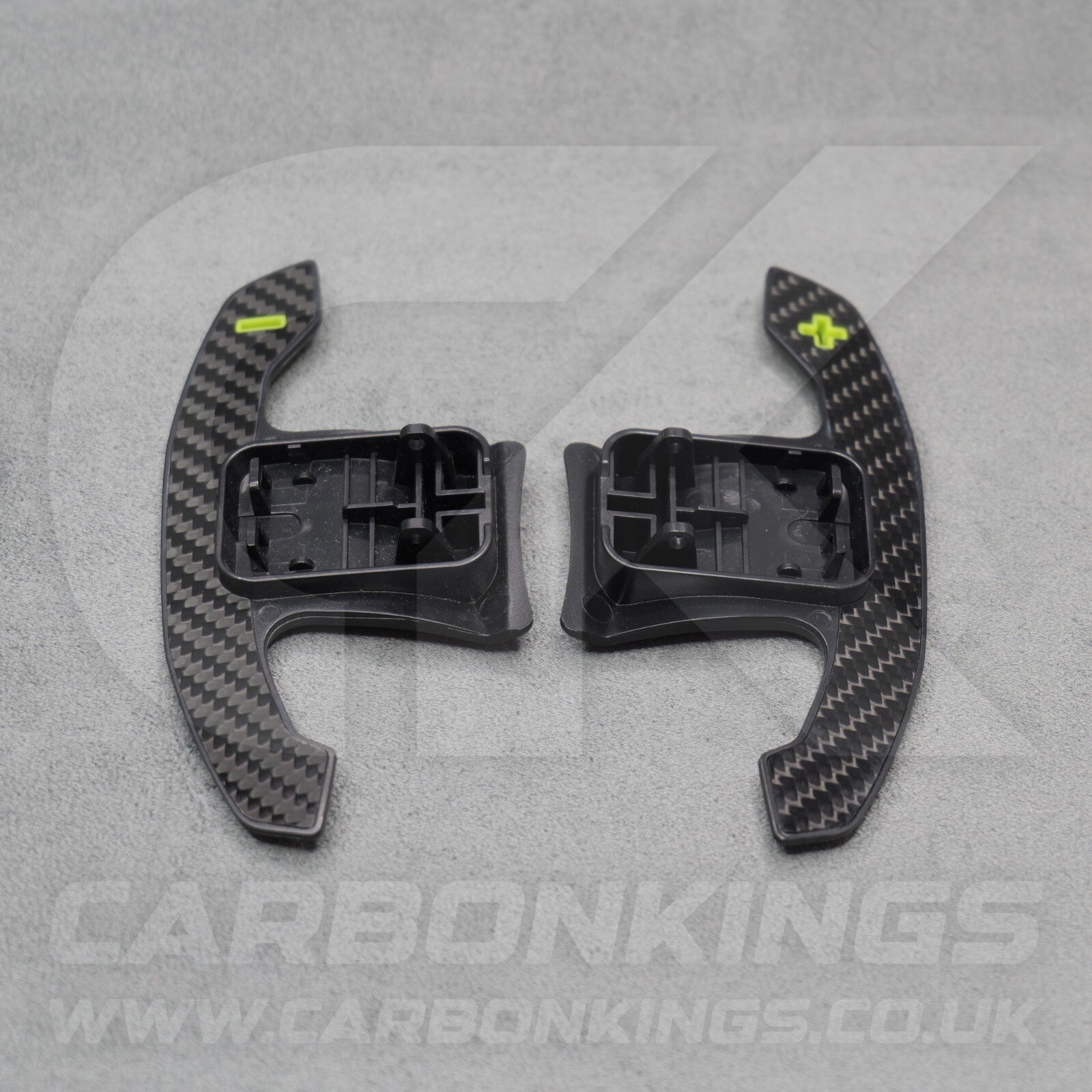 Toyota GR Supra Real Carbon Fibre & Yellow Gear Shifter Paddles J29/DB A90/A9