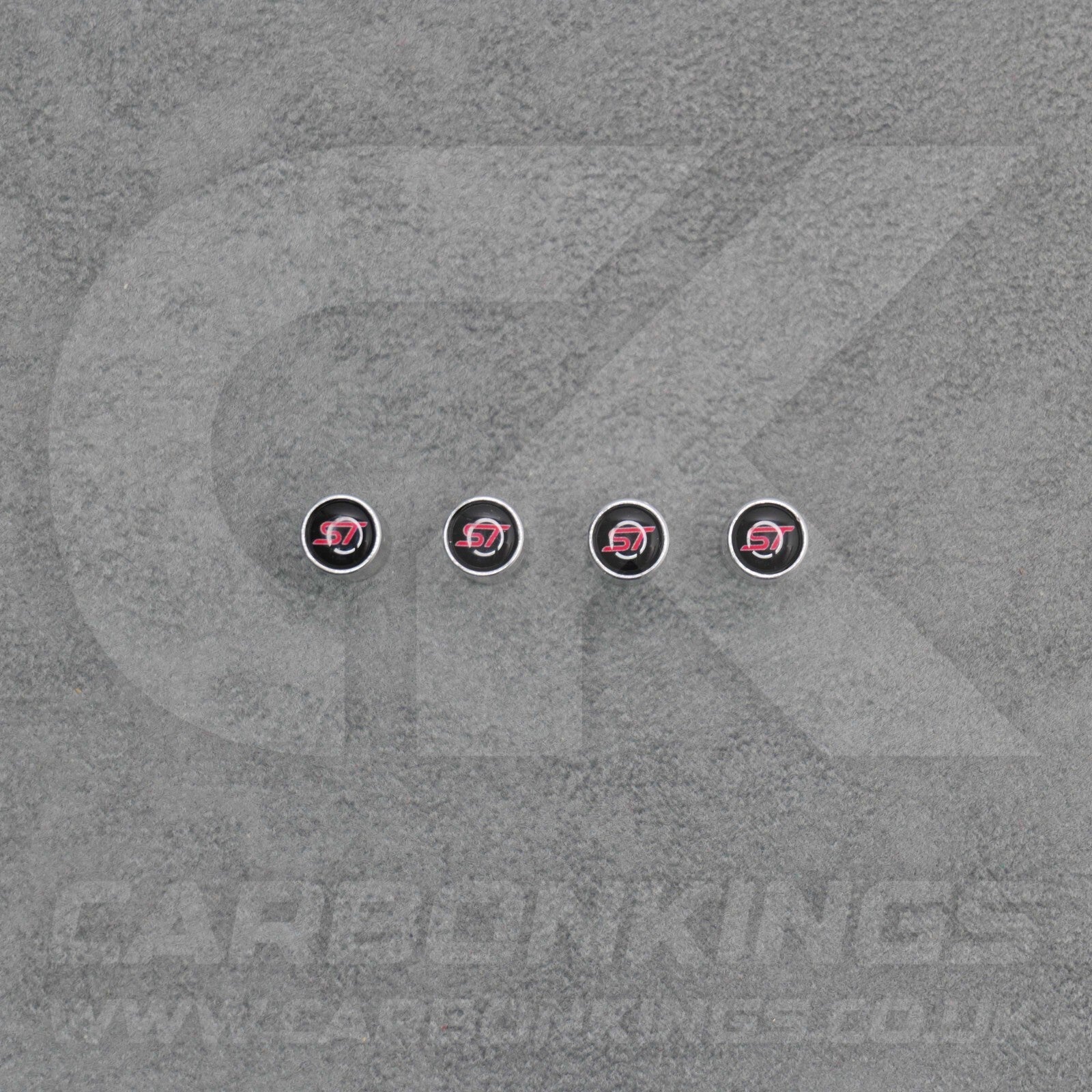 Ford ST Sport Silver Anodised Wheel Valve Dust Caps Set Fiesta Focus Edge Puma
