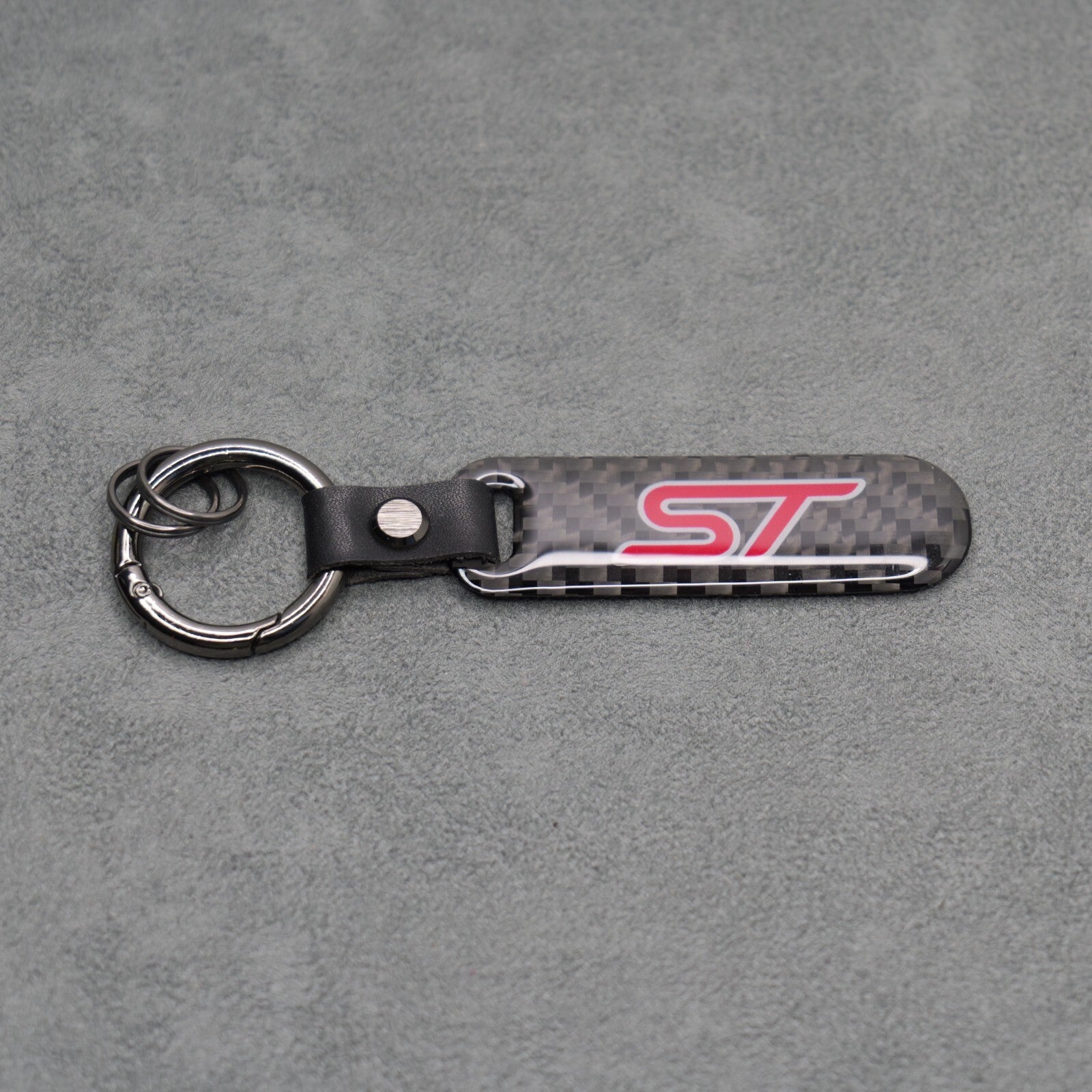 Ford ST Carbon Fibre Gel Car Key Ring Chain Focus Fiesta Puma Premium & Durable