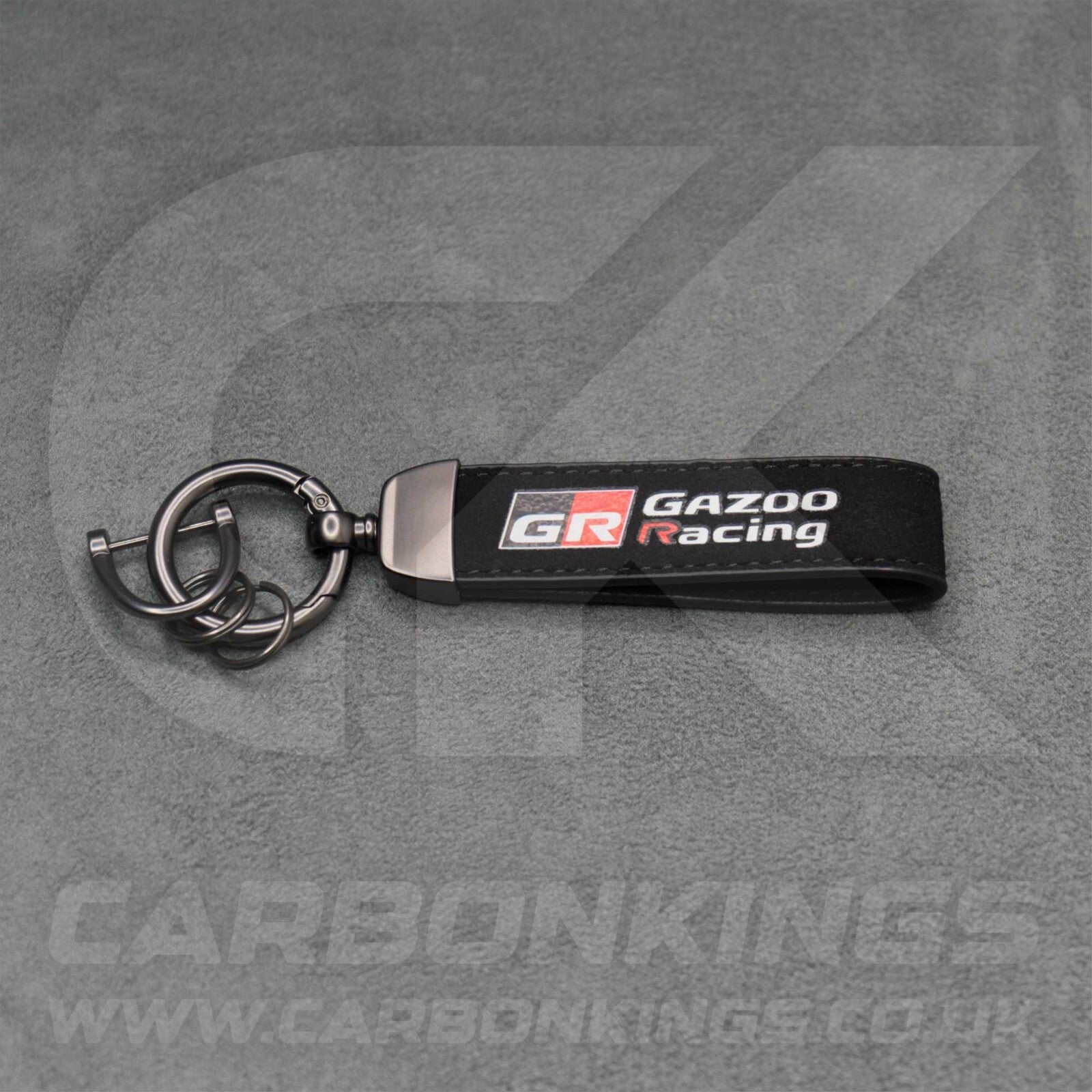 Toyota GR Gazoo Racing Suede Key Ring Chain Yaris Corolla Premium Stitched