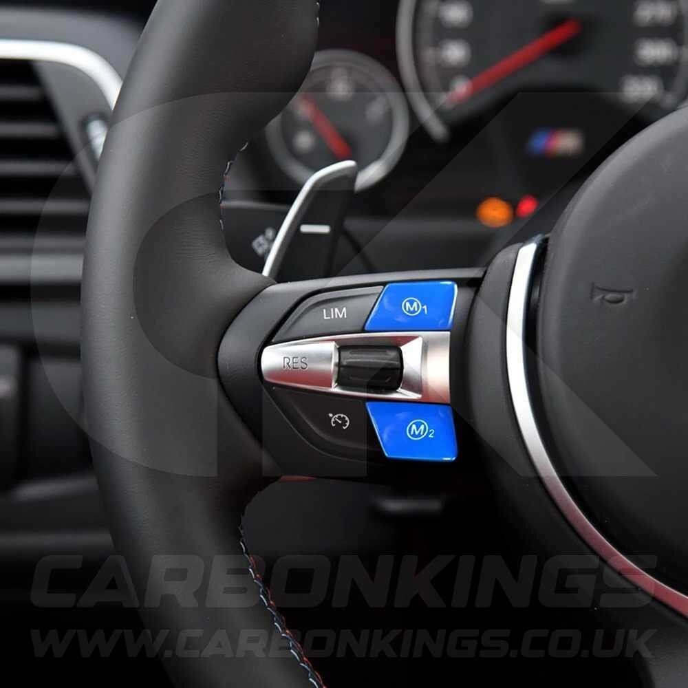 BMW Blue M1 M2 & Start Engine Button Set for M2 M3 M4 F80 F82 F83 F87 M5 M6 F10