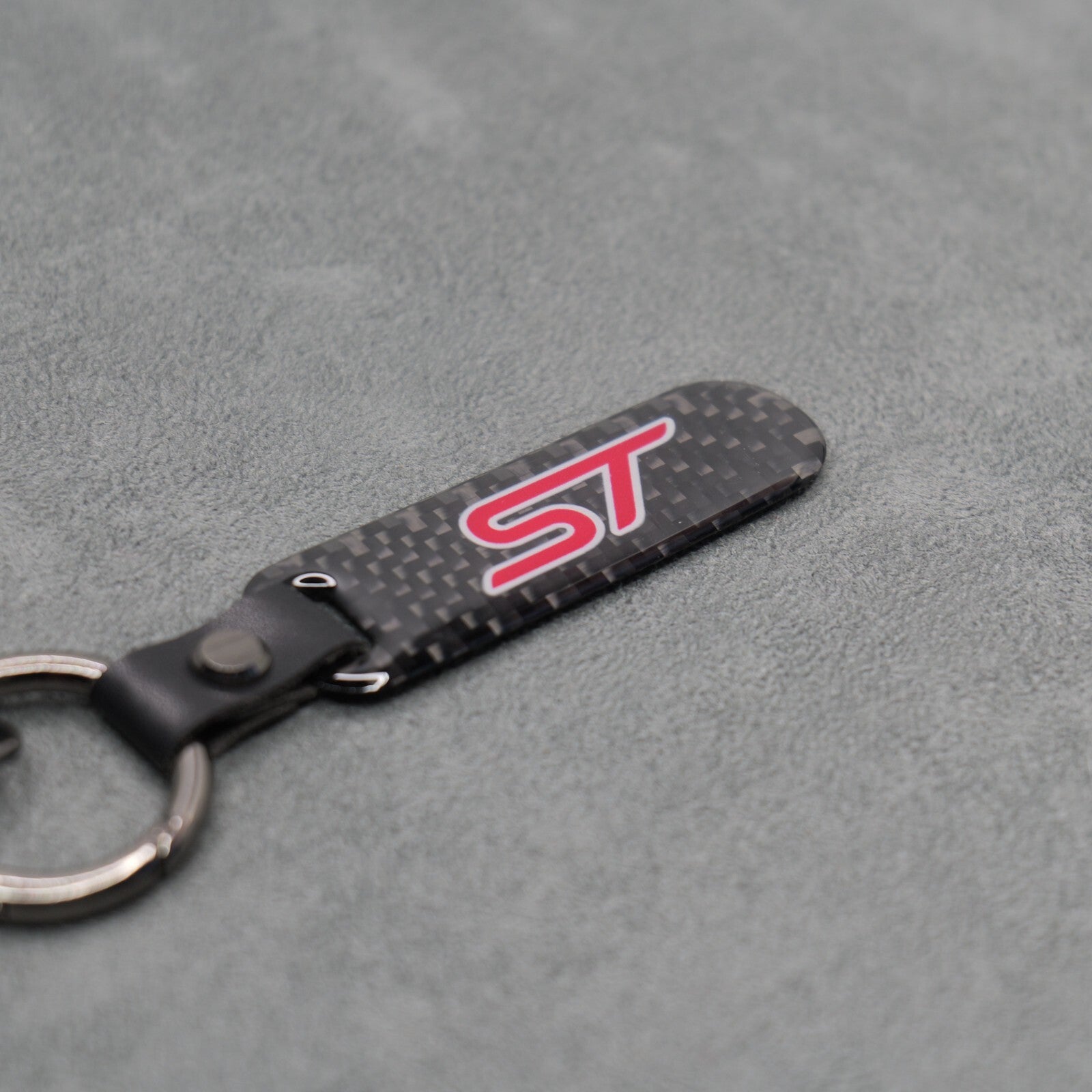 Ford ST Carbon Fibre Gel Car Key Ring Chain Focus Fiesta Puma Premium & Durable