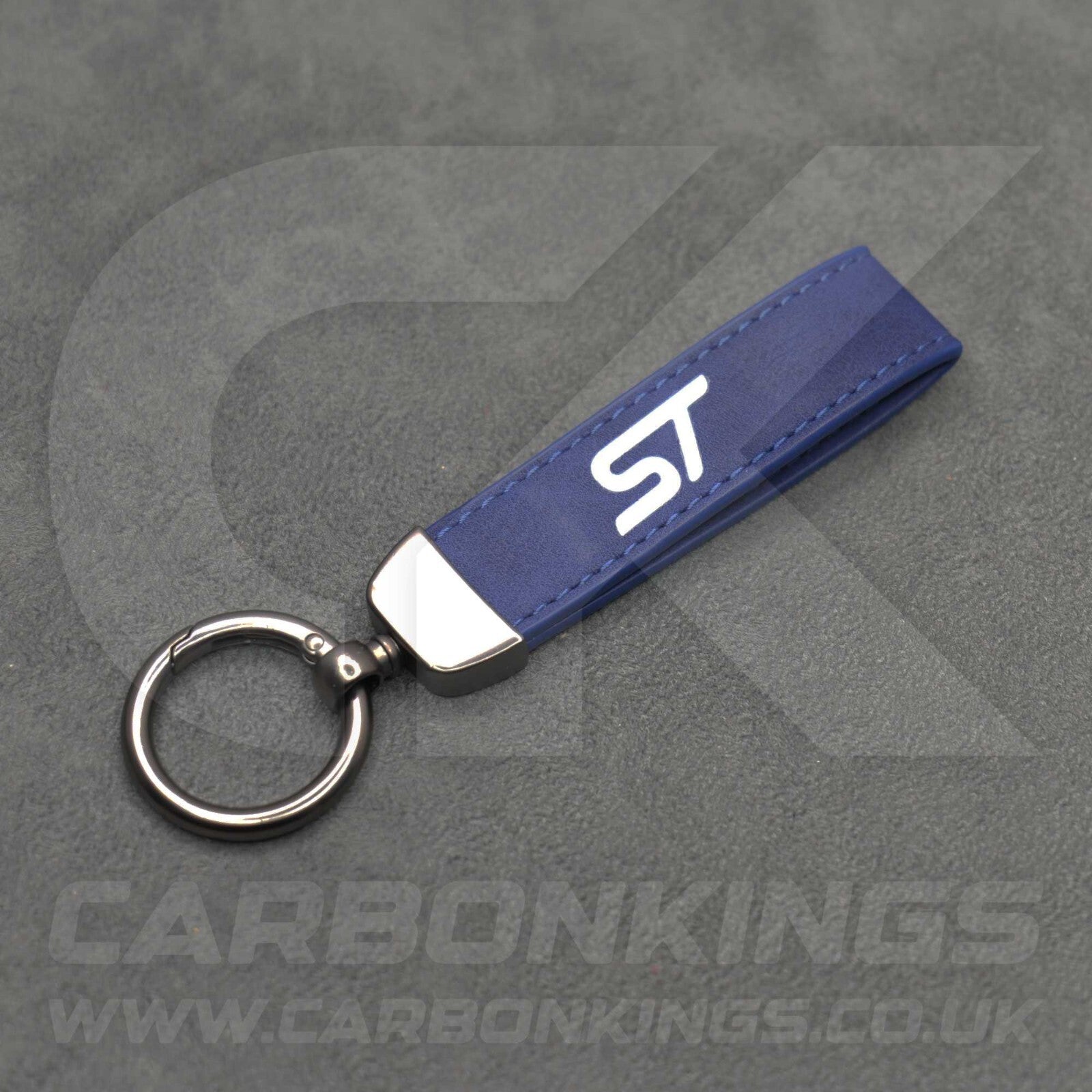 Ford ST Leather Key Ring Chain Stitched Premium Focus Fiesta Puma Kuga