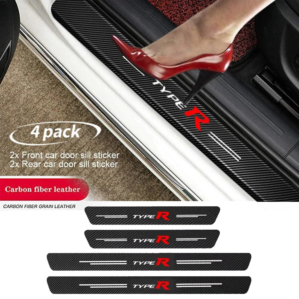 Honda Civic Type R Carbon Fibre Anti Scratch 4 Door Sill Protectors Integra