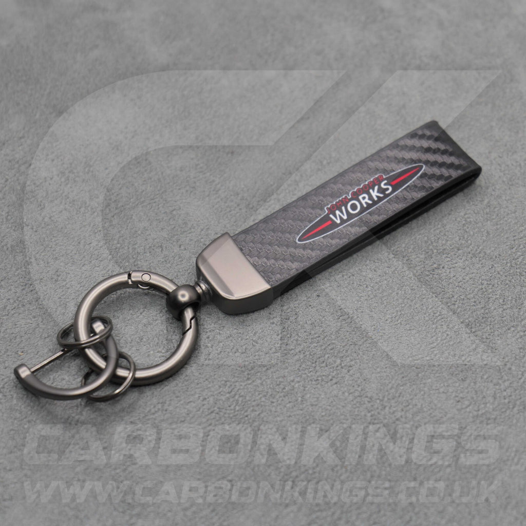 Mini JCW Carbon Fibre Key Ring Chain John Cooper Works Premium & Durable