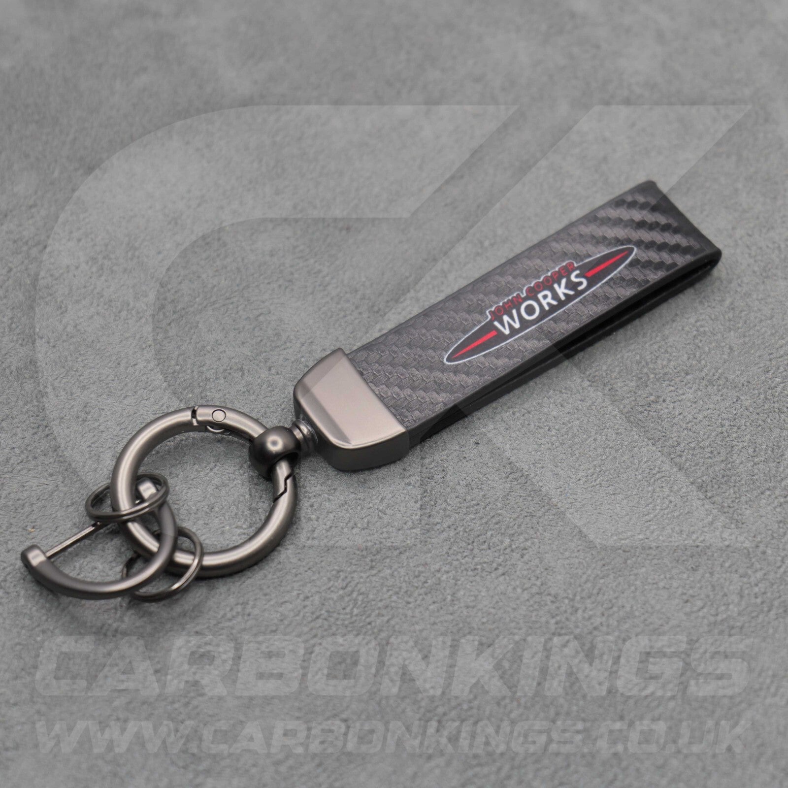 Mini JCW Carbon Fibre Key Ring Chain John Cooper Works Premium & Durable