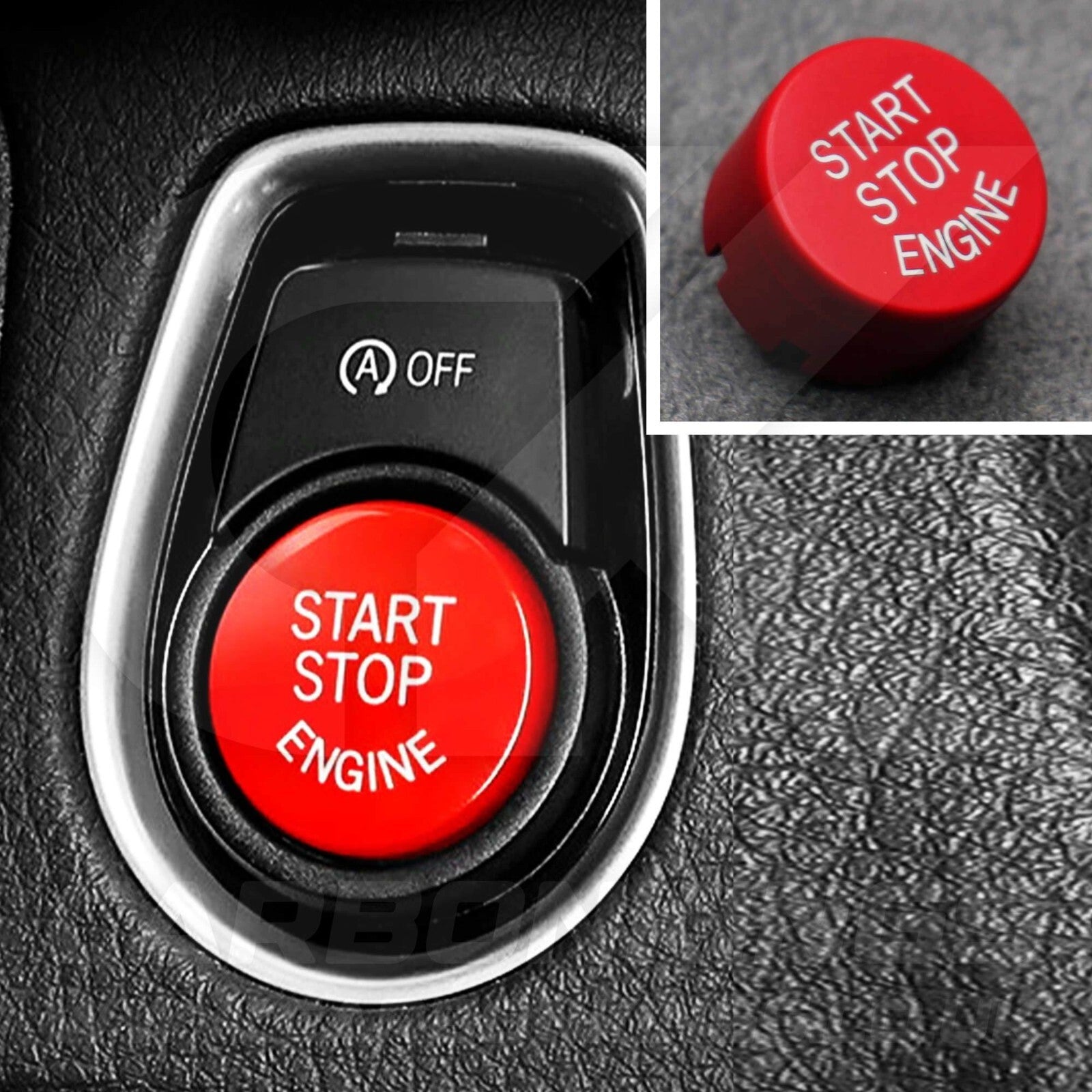 MATTE Red Start Stop Engine Button M2 M3 M4 M5 M6 M140i F20 F80 F82 F83 F85 F87