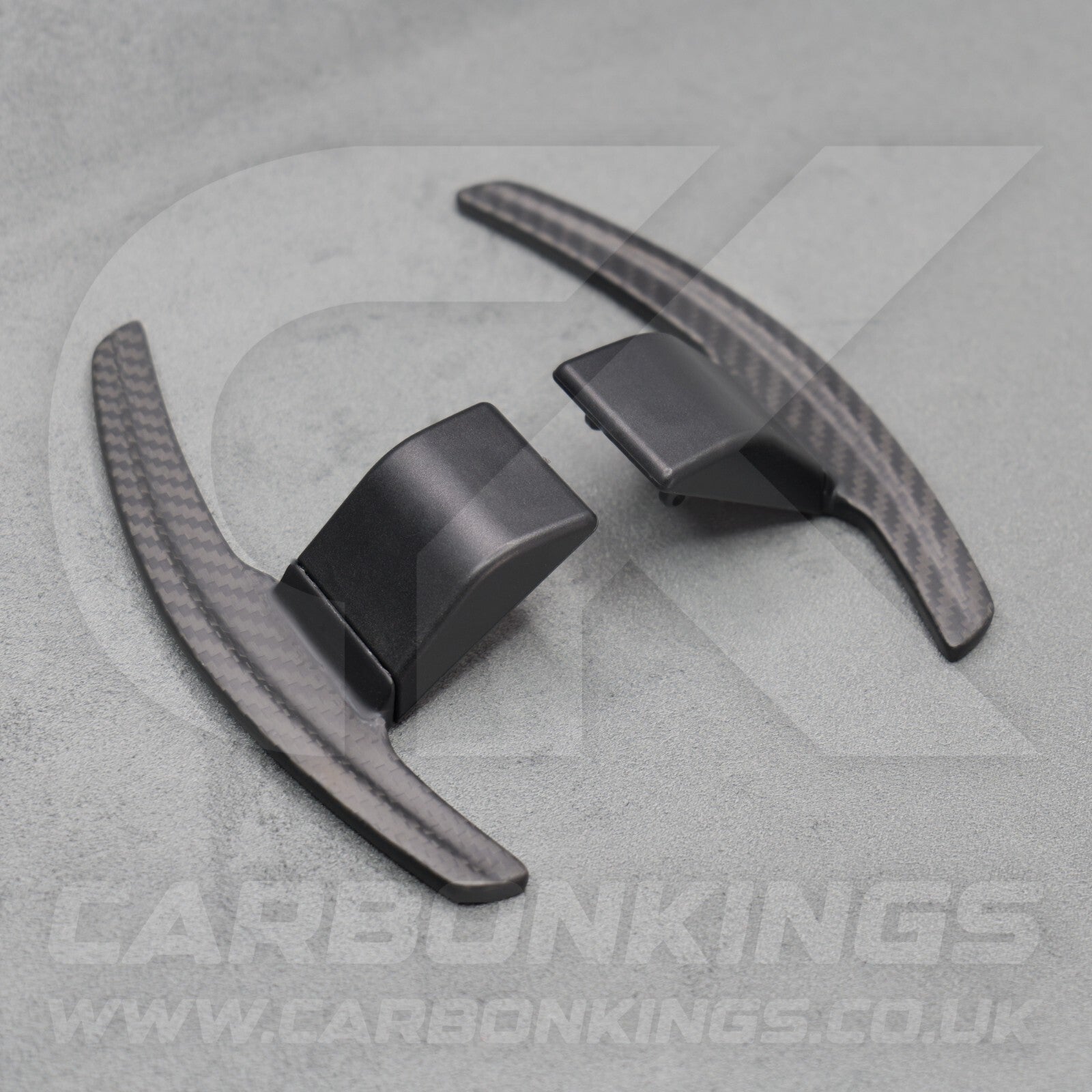 Satin Carbon Fibre & Red +/- Gear Paddle Shifters BMW F80 M3 F82 F83 M4 F87 M2