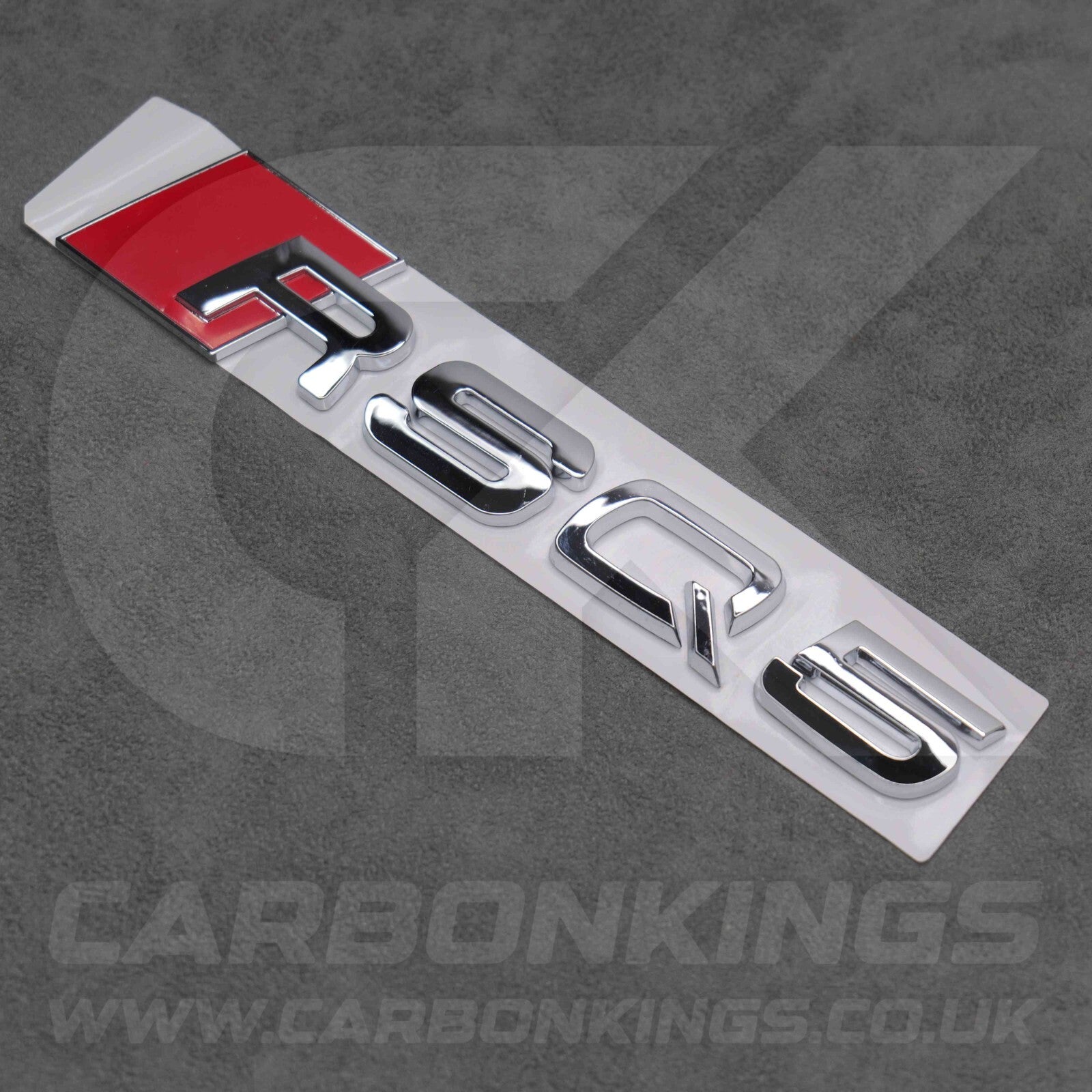 122 x 31mm Audi RSQ5 Chrome / Silver Boot Rear Badge Letters Emblem S 8R FY 80A