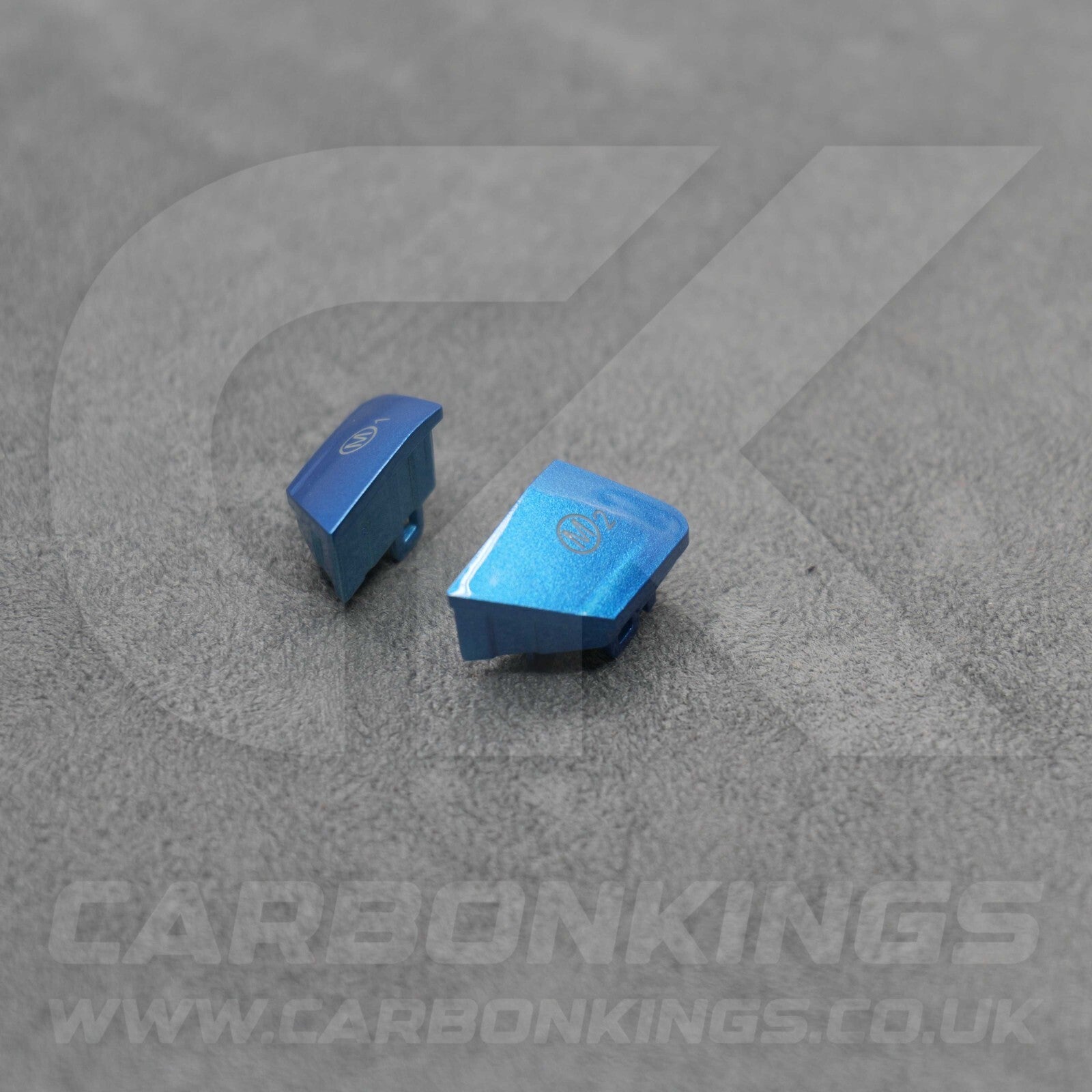 BMW Metallic Blue M1 & M2 Buttons Set for M2 M3 M4 M5 M6 X5M X6M F80 F82 F83 F87