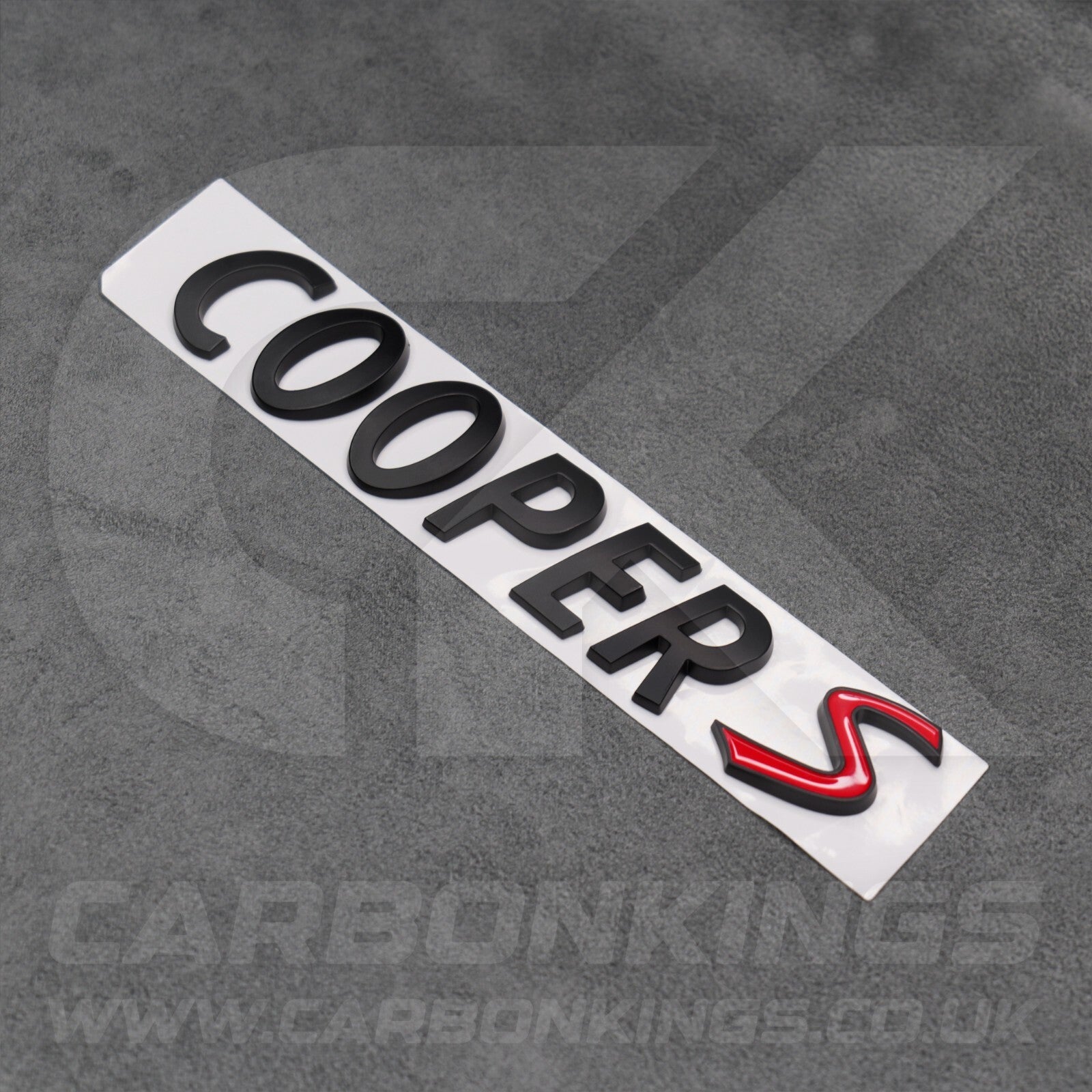 Matte Black Mini Cooper S Boot Badge Letters R53 R56 F56 R55 R52 R57 R58 R59 R60