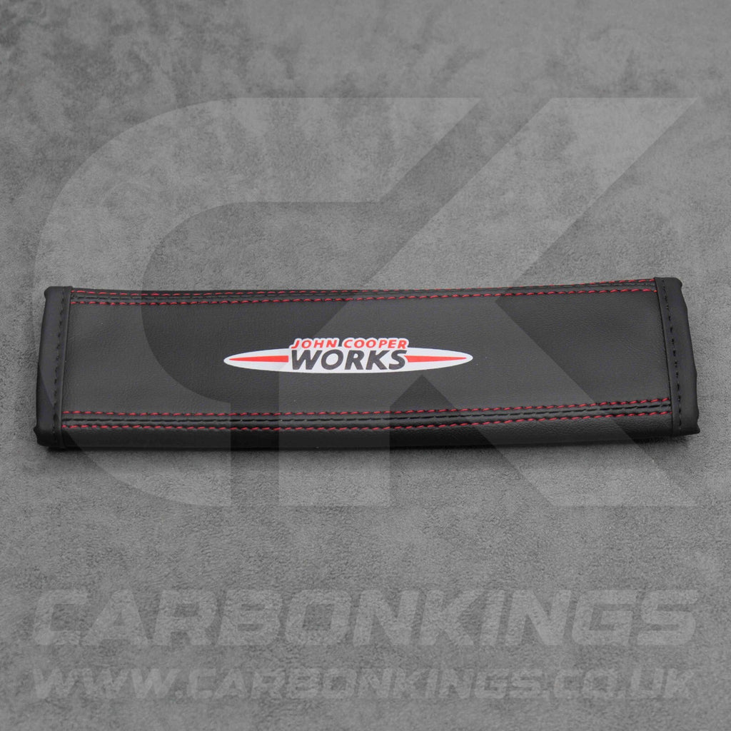 John Cooper Works JCW Leather Seatbelt Shoulder Cover Pad Protector Mini Cooper