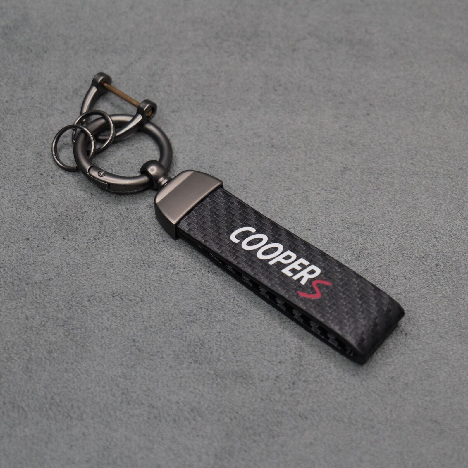 Mini Cooper S Carbon Fibre Key Ring Chain John Cooper Works Premium & Durable