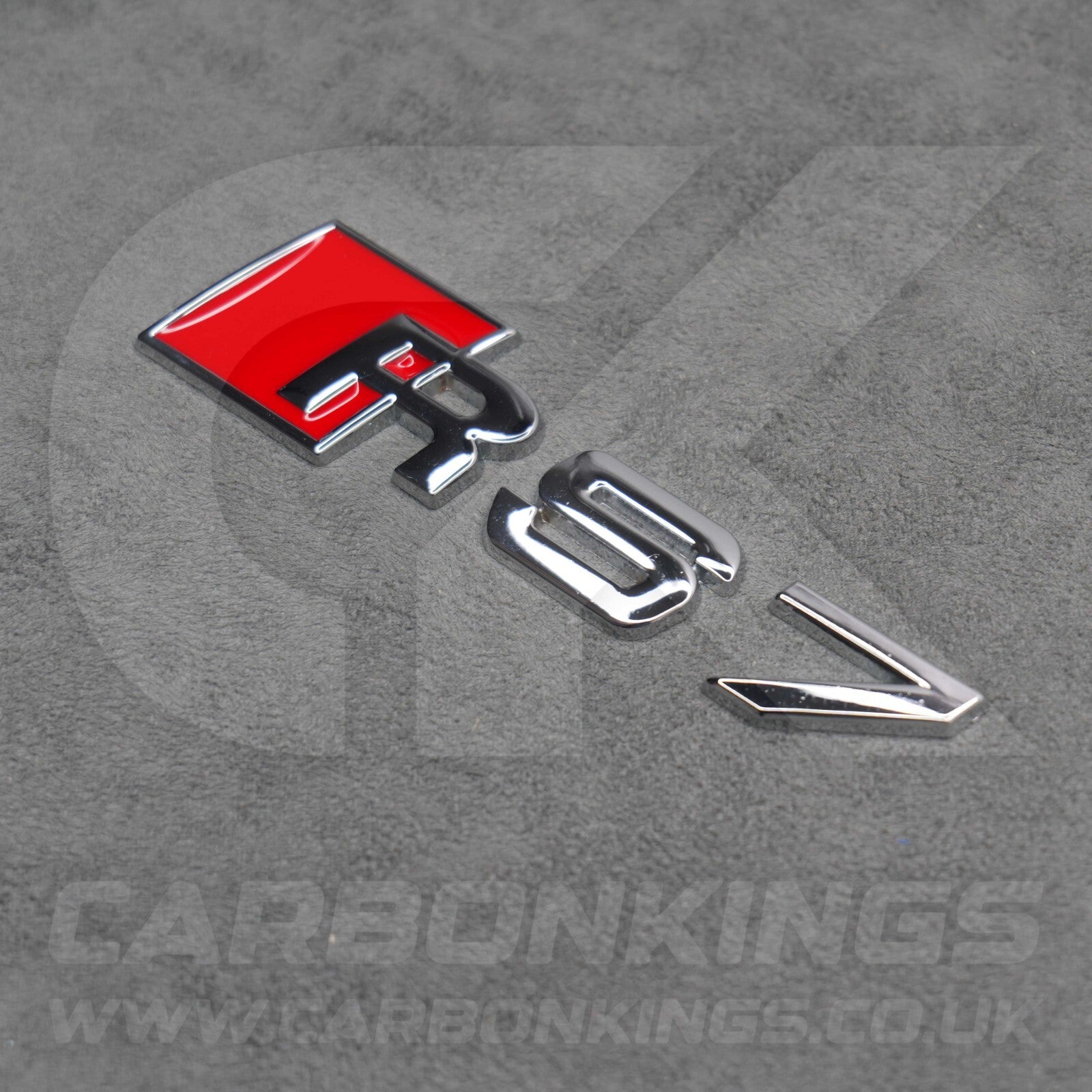 Audi RS7 Silver Chrome Boot Rear Badge Letters Logo Emblem S 4G8 4K8
