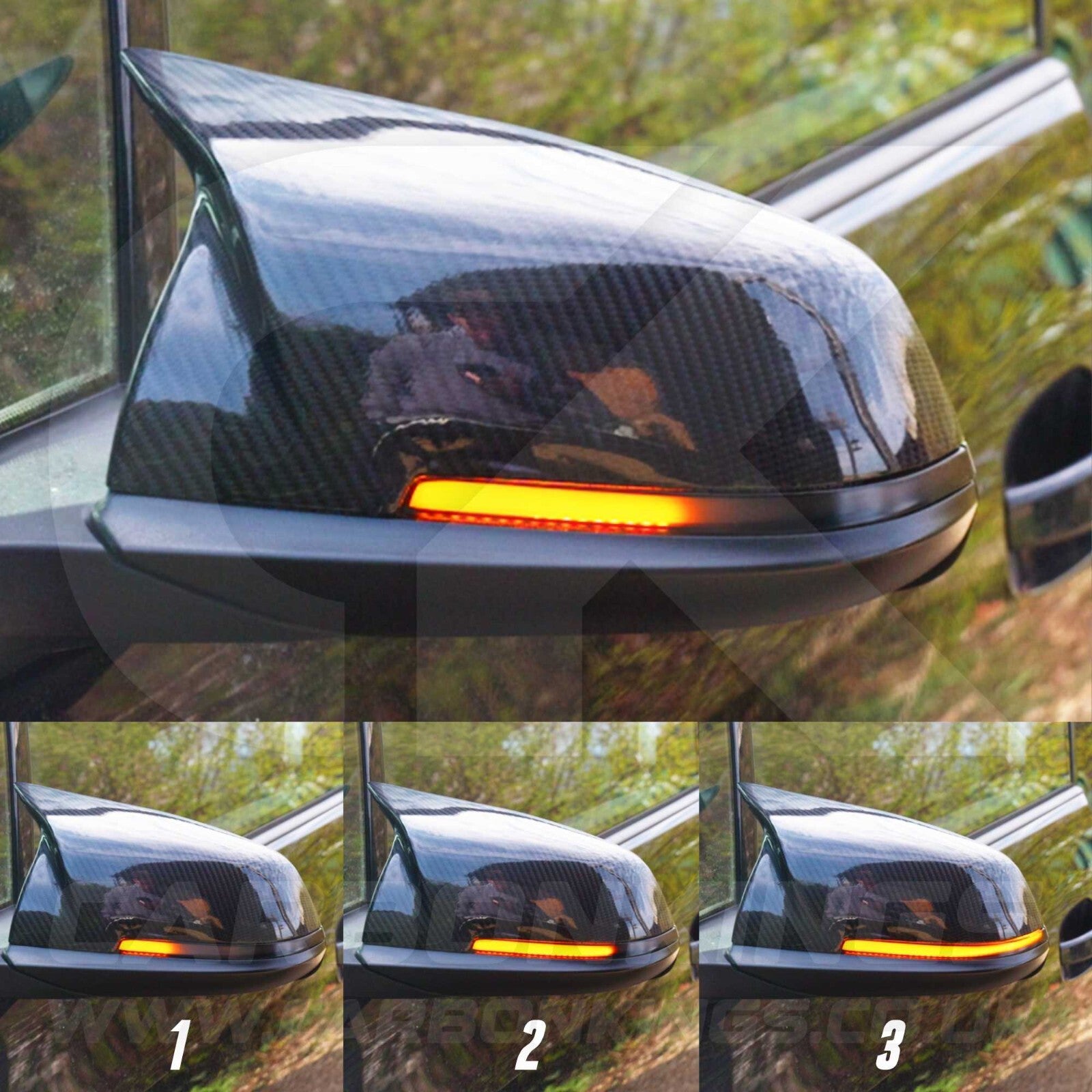 BMW Smoked LED Dynamic Wing Mirror Indicators 1 2 3 4 Series F20 F22 F30 F32 i3