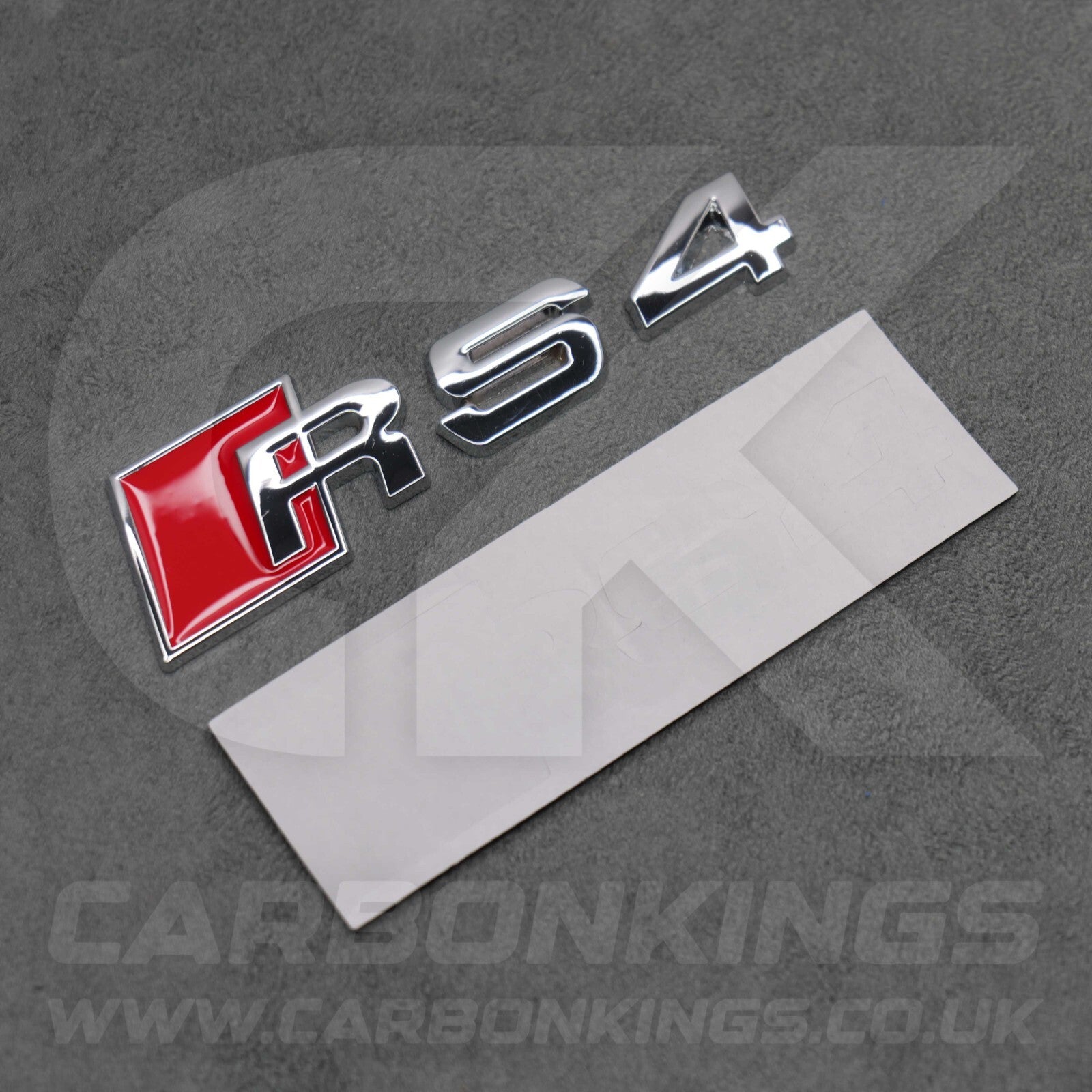 Audi RS4 Silver Chrome Boot Rear Badge Letters Logo Emblem S 4A 8D 8E 8H 8W
