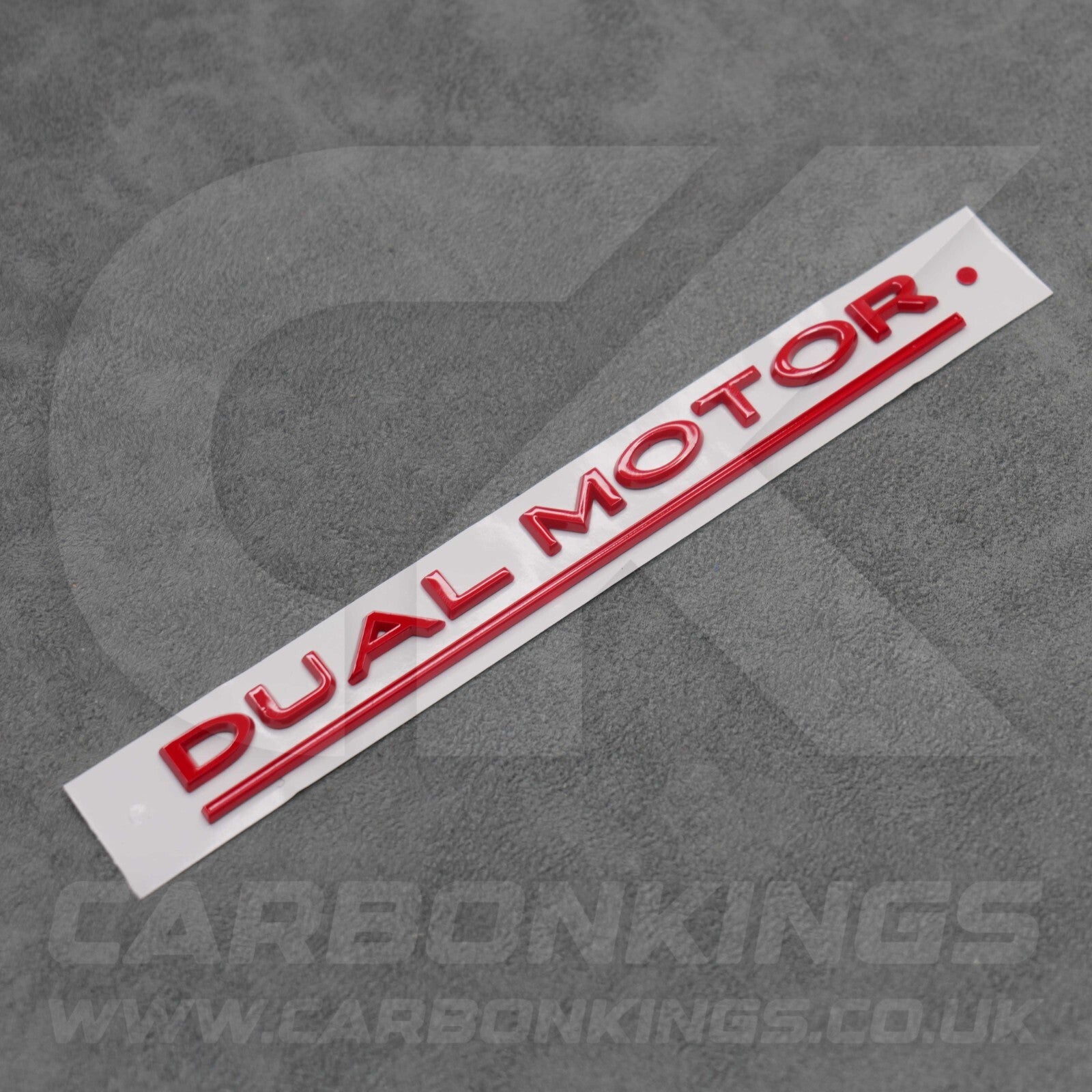 Tesla Gloss Red Dual Motor Rear Boot Badge Letters Model S 3 X Y Performance