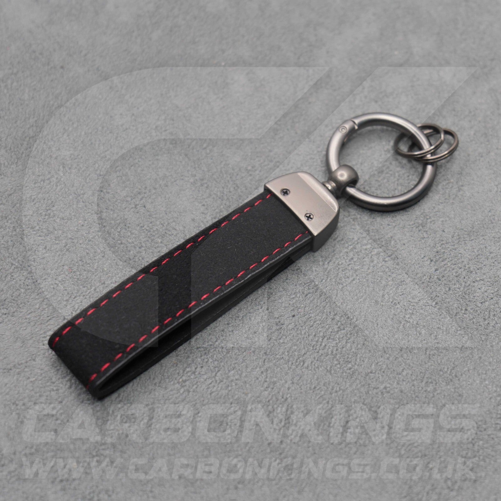 Ford ST Line Black Suede with Red Stitching Key Ring Chain Focus Fiesta Puma