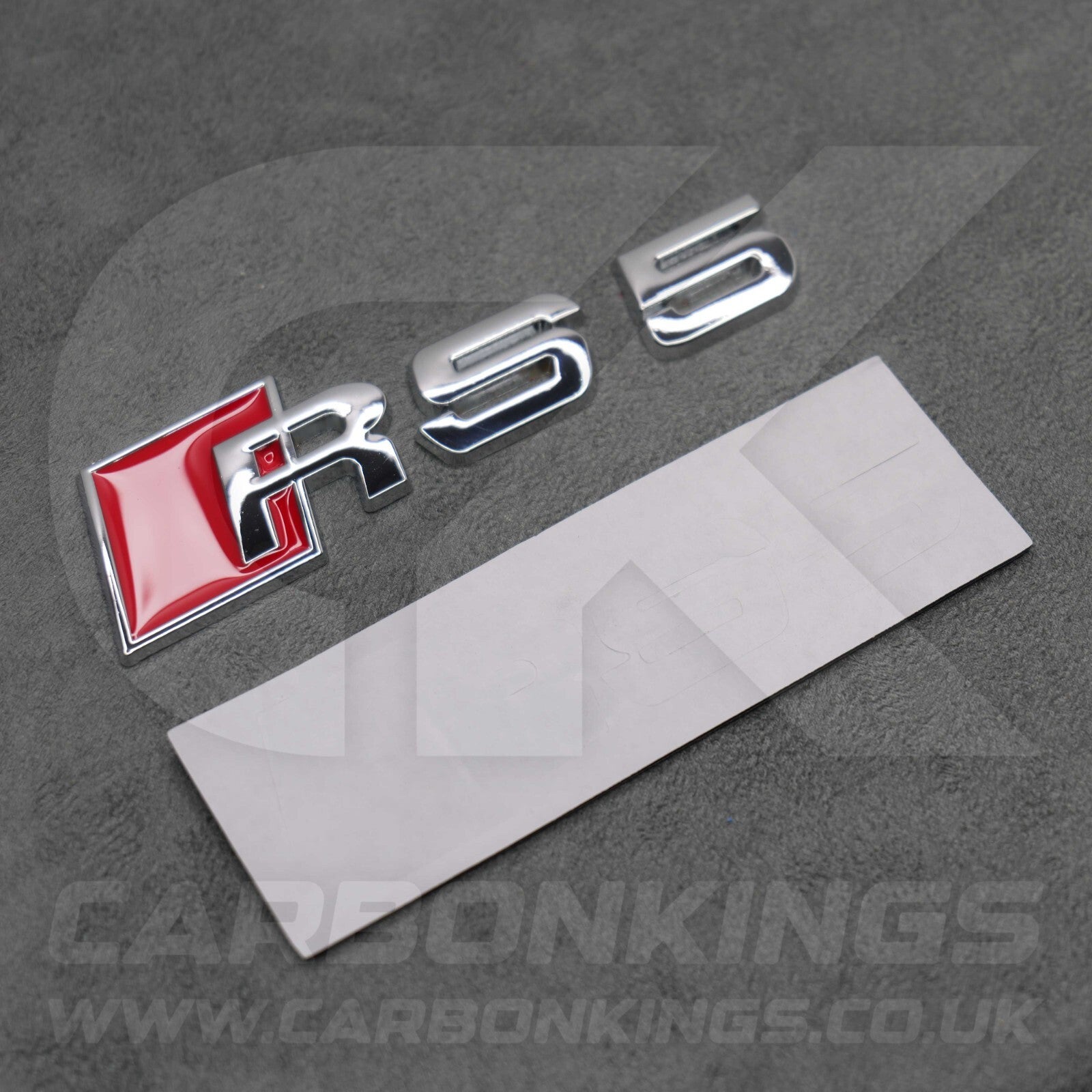 Audi RS5 Silver Chrome Boot Rear Badge Letters Logo Emblem S B8 8T B9 B10