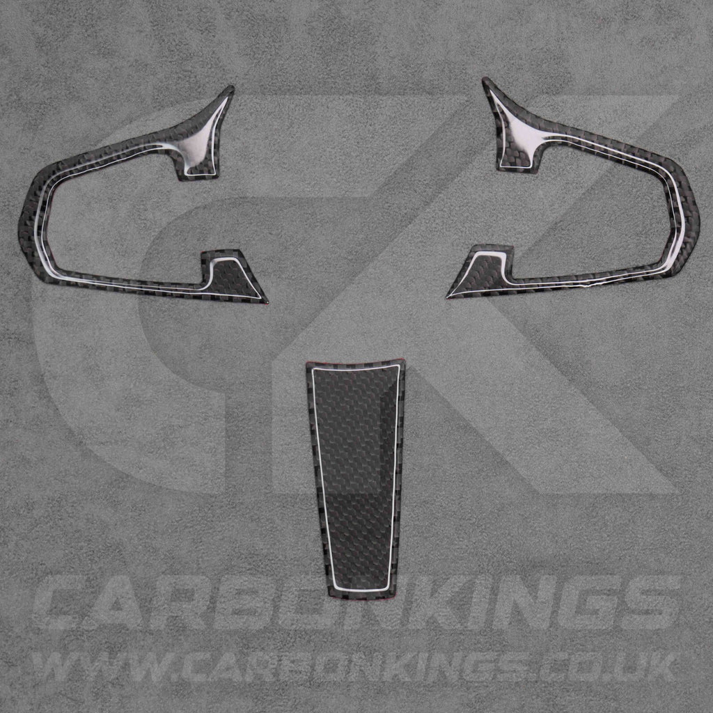 Carbon Fibre Style Steering Wheel Trims for BMW 5 Series G30 G31 G01 G38 X3