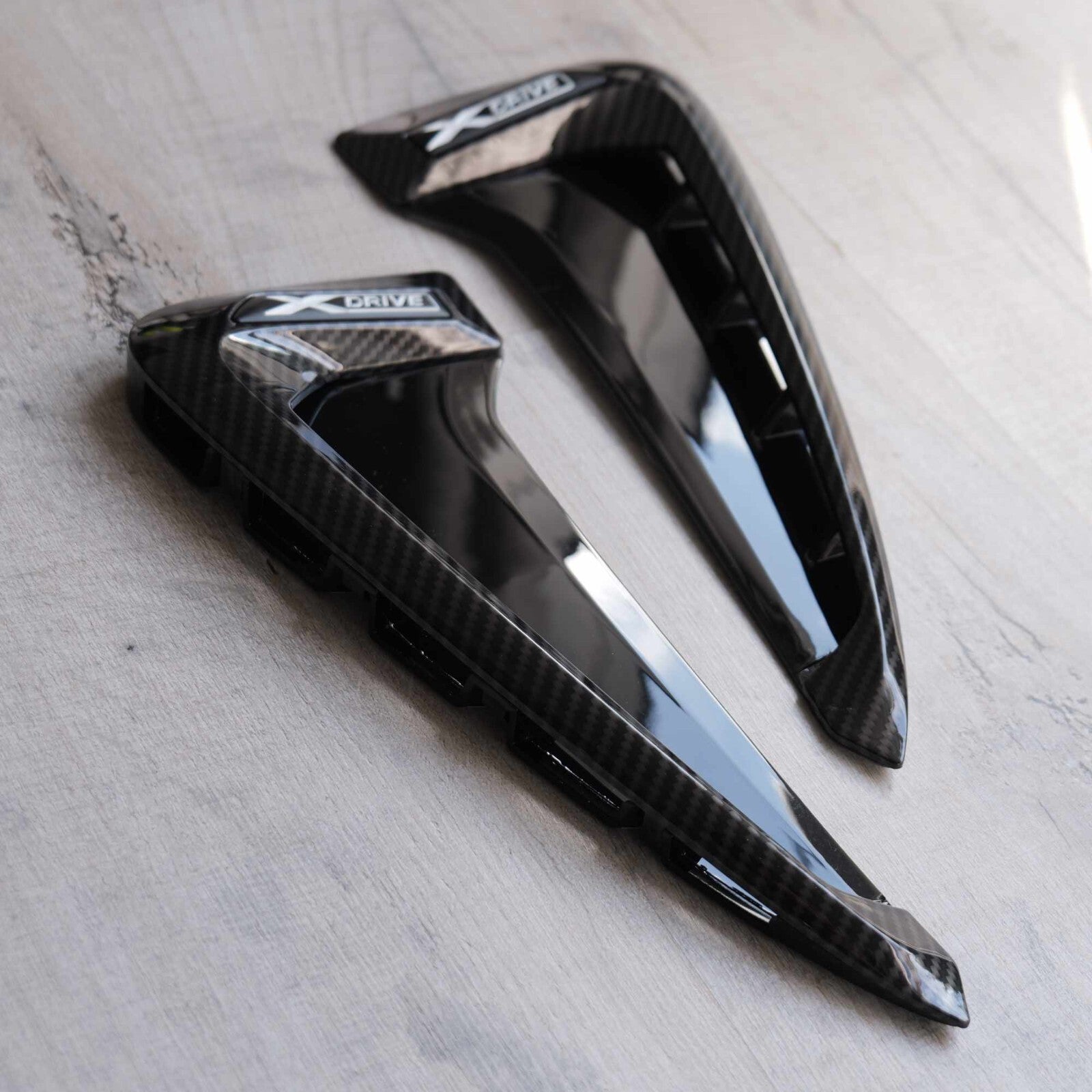 BMW X Drive Carbon Fibre Style Side Fender Vent Trims for X5 F15 SUV 2013 - 2018