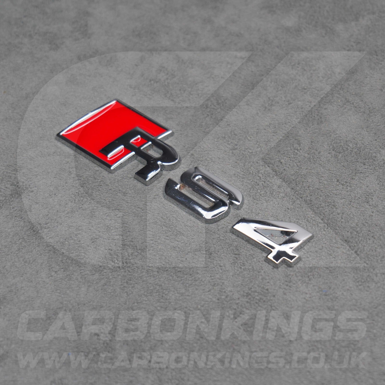 Audi RS4 Silver Chrome Boot Rear Badge Letters Logo Emblem S 4A 8D 8E 8H 8W