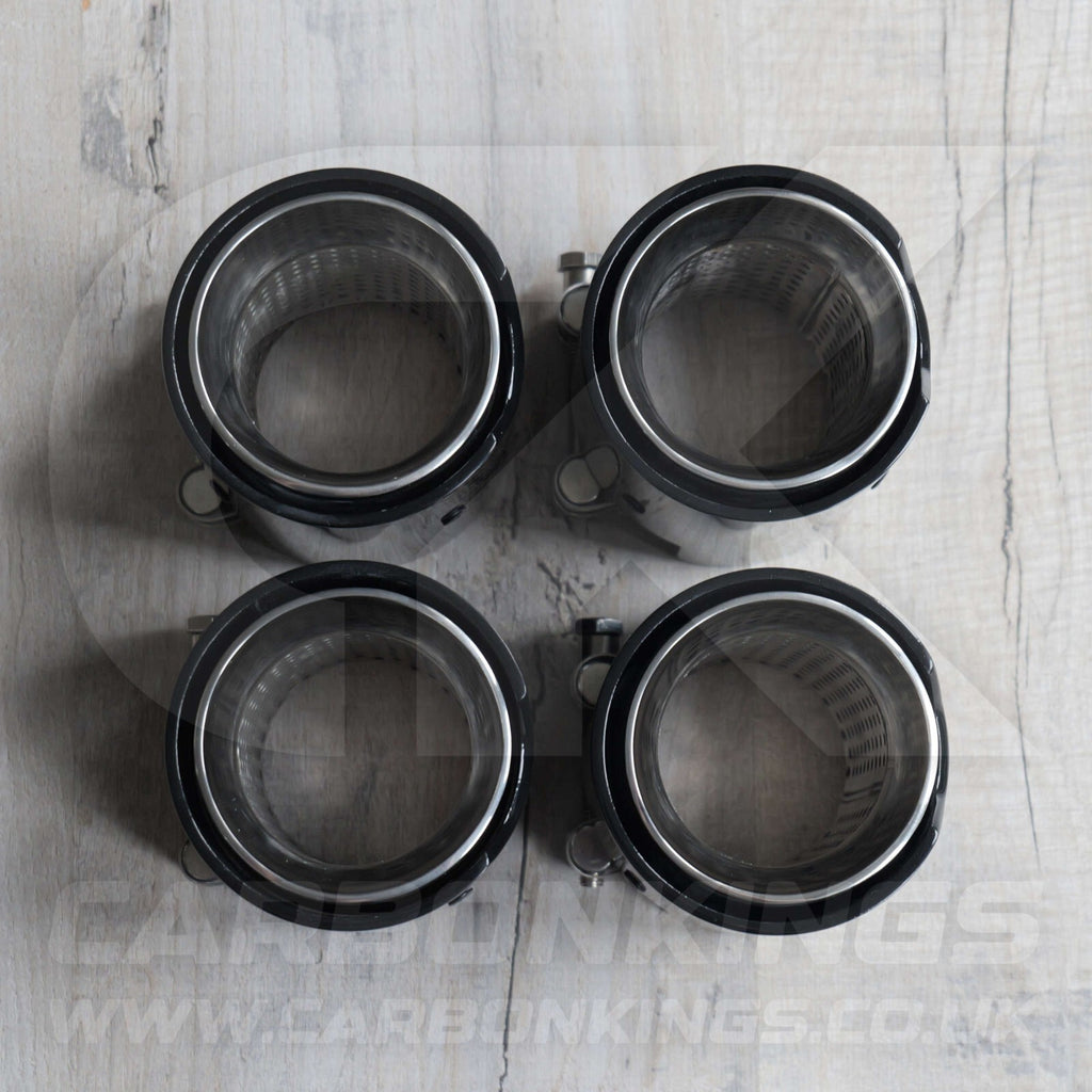 4x BMW M Performance Carbon Fibre Silver Exhaust Tips M2 M3 M4 M5 F80 F82 F83