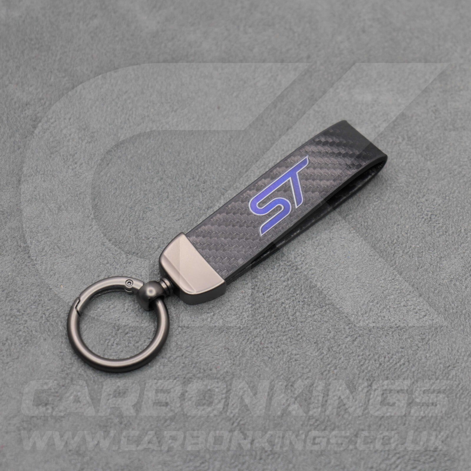 Ford ST Logo Carbon Fibre Car Key Ring Chain Focus Fiesta Puma Premium & Durable