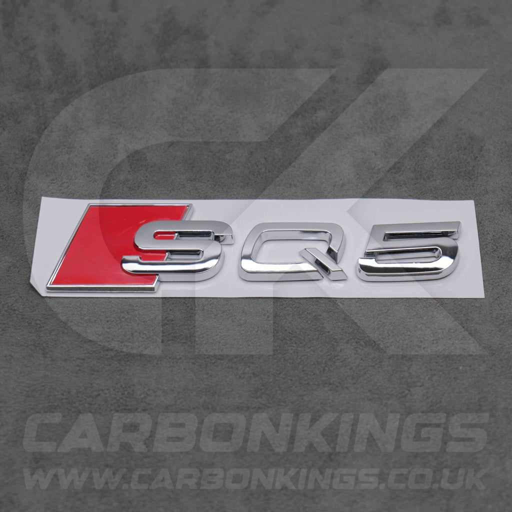122 x 31mm Audi SQ5 Chrome / Silver Boot Rear Badge Letters Emblem S 8R FY 80A
