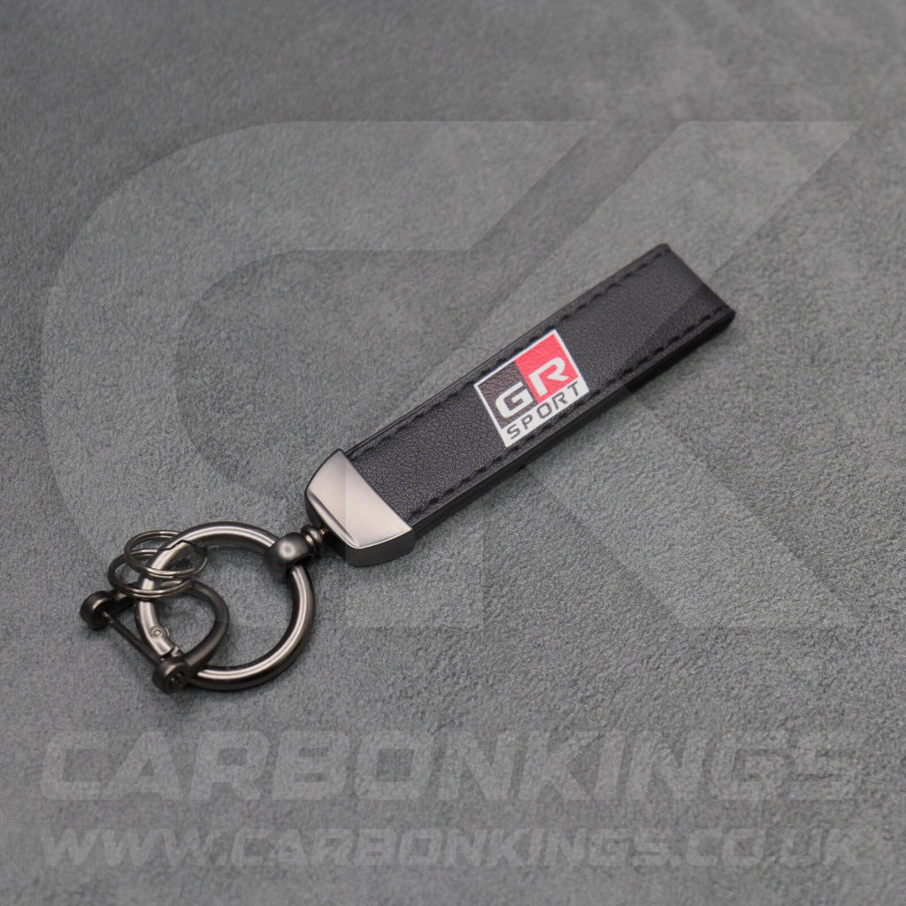 Toyota GR Gazoo Racing Sport Leather Key Ring Yaris GT86 Premium Stitched