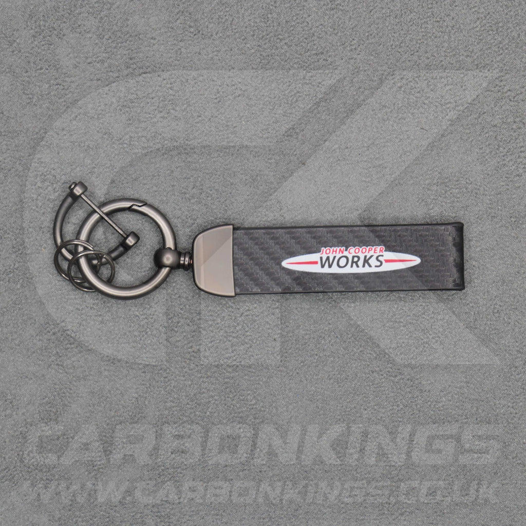 Mini JCW Carbon Fibre Key Ring Chain John Cooper Works Premium & Durable
