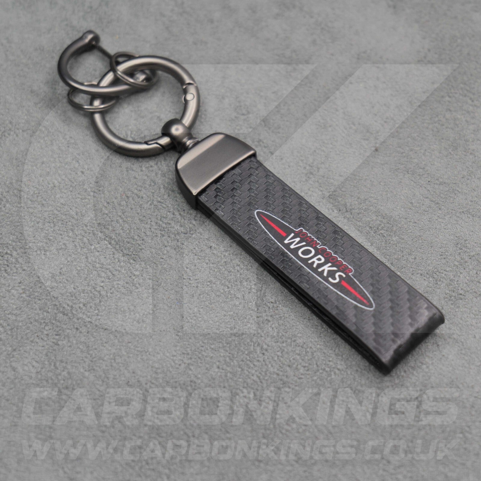 Mini JCW Carbon Fibre Key Ring Chain John Cooper Works Premium & Durable