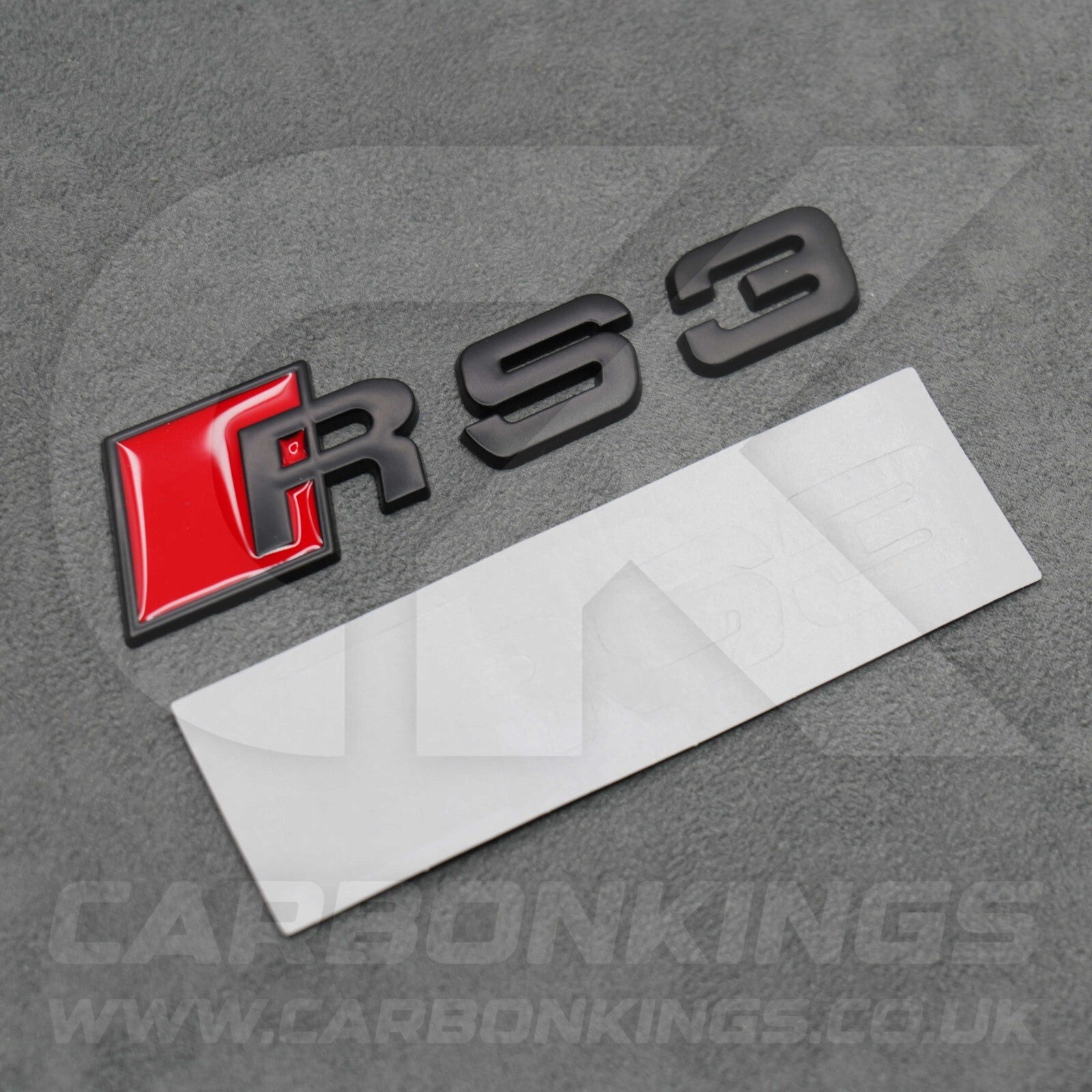 Audi RS3 Matte Black Boot Rear Badge Letters Logo Emblem RS 8L 8P 8V 8Y