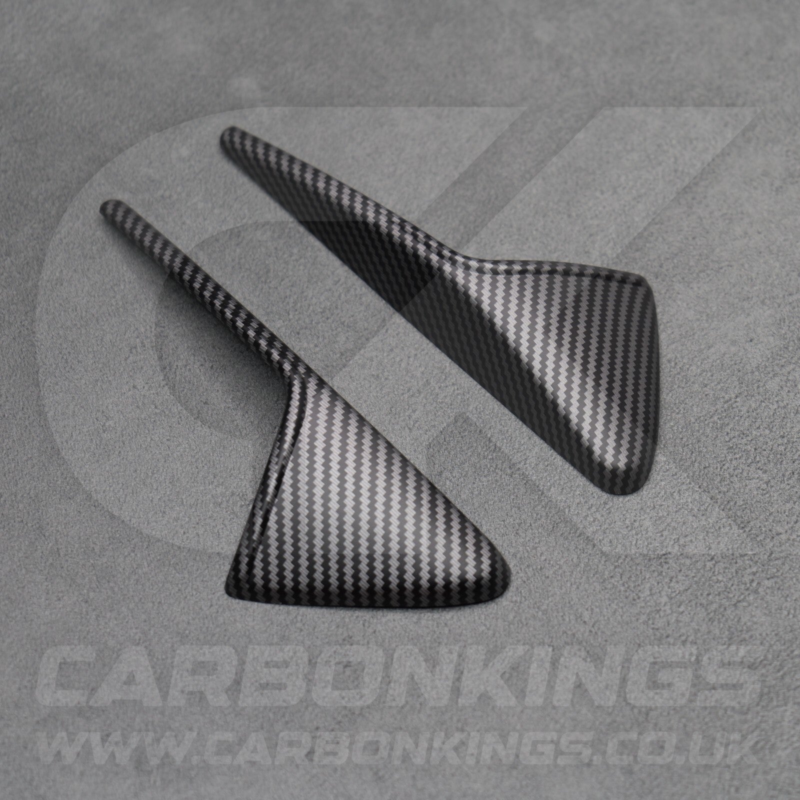 Tesla Model 3 Y X S Matte Carbon Fibre Style Side Camera Trims Caps Covers