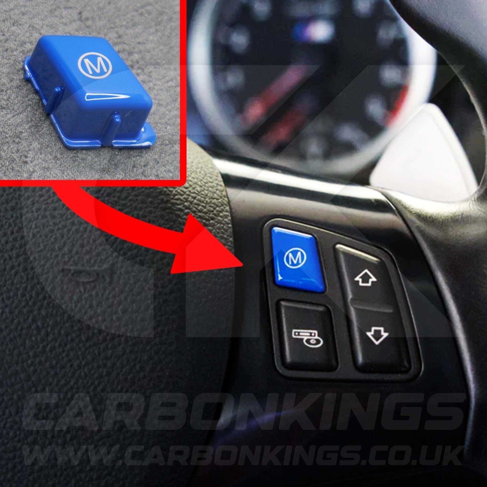Blue M Mode Button Steering Wheel BMW E90 E92 E93 M3 4.0 V8 Coupe Convertible
