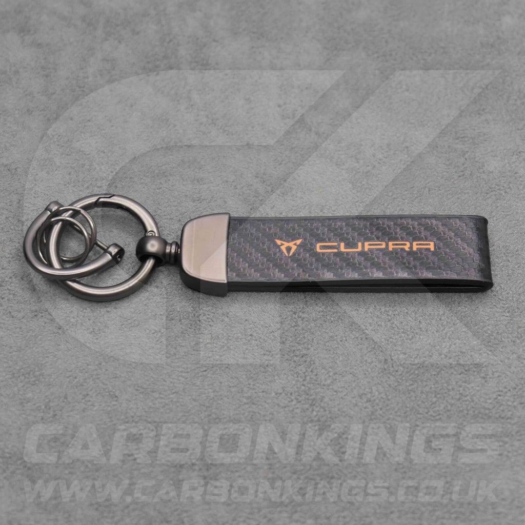 CUPRA Carbon Fibre Key Ring Chain Born Ateca Leon Formentor Tavascan Terramar VZ
