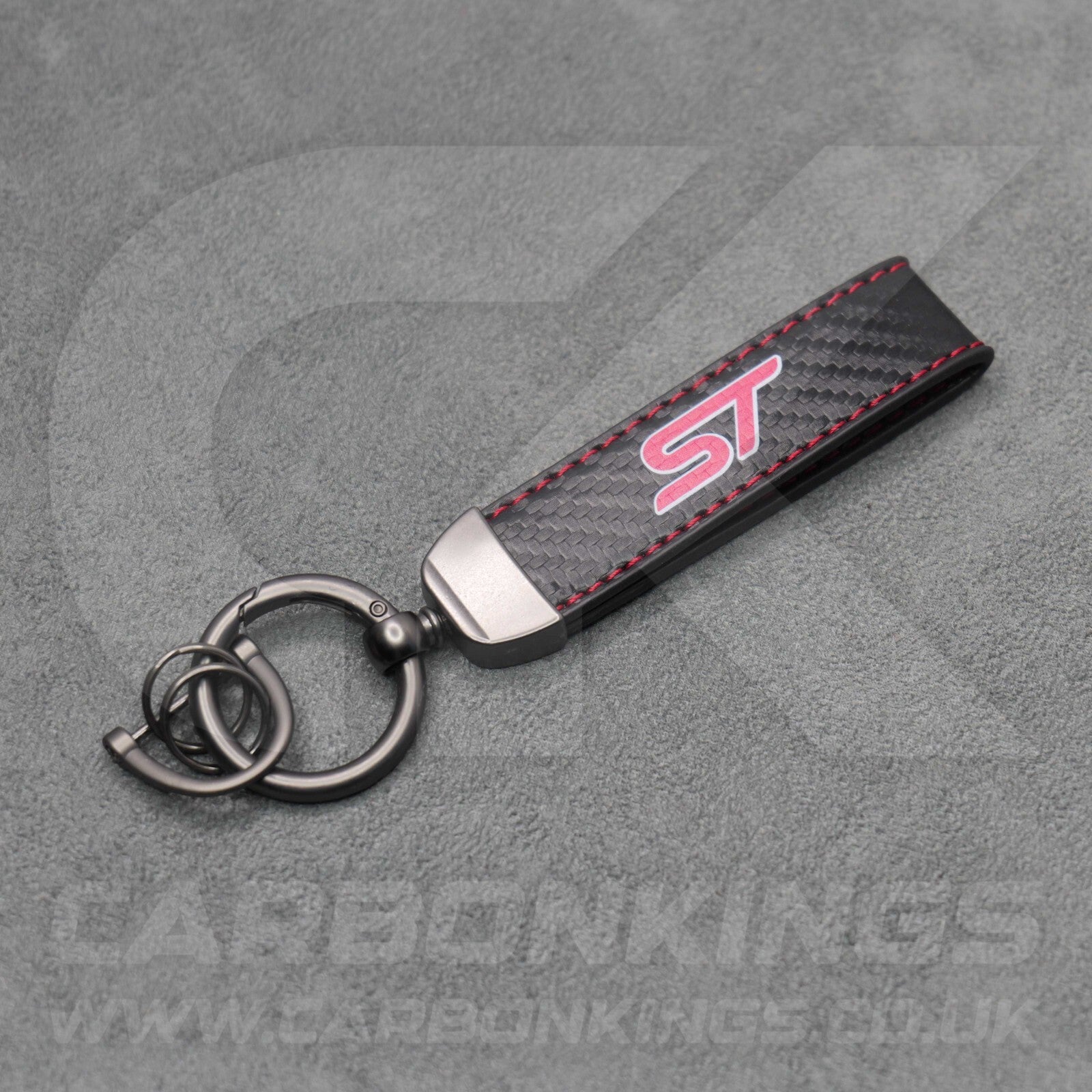 Ford ST Carbon Fibre Car Key Ring Chain Focus Fiesta Puma Premium & Durable