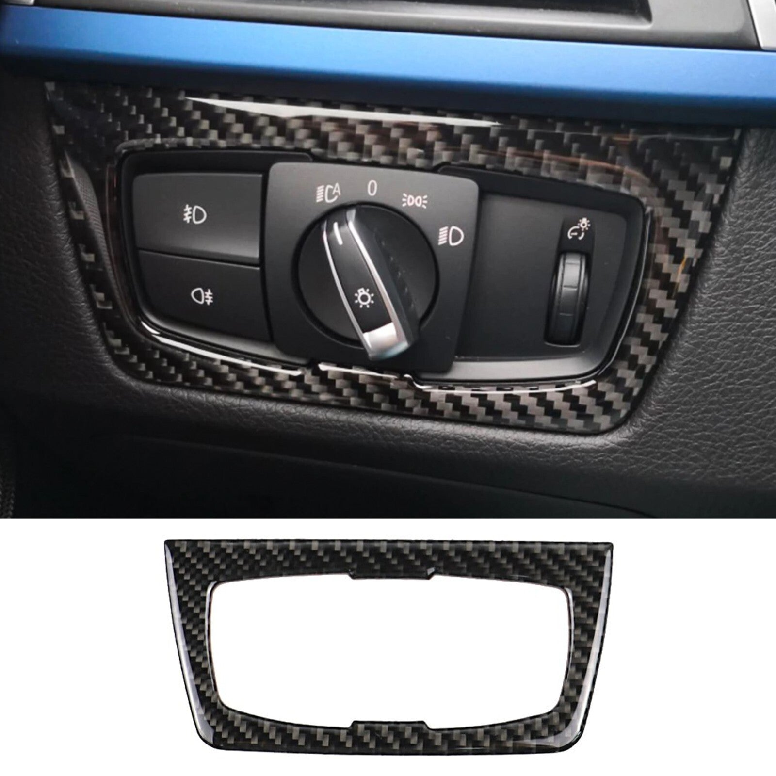 BMW Carbon Fibre Headlight Switch Trim for F30 F31 F32 F33 F34 F80 M3 M4 M5 M2