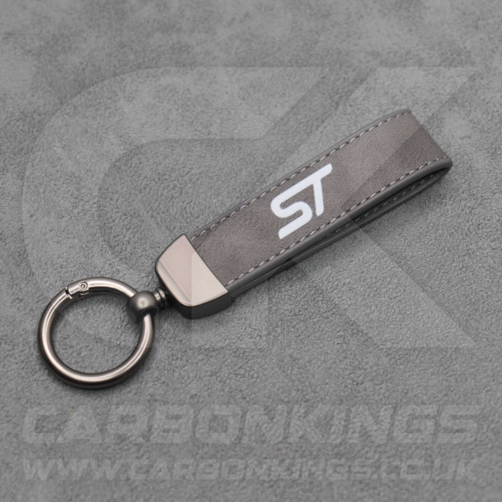 Ford ST Leather Key Ring Chain Stitched Premium Focus Fiesta Puma Kuga