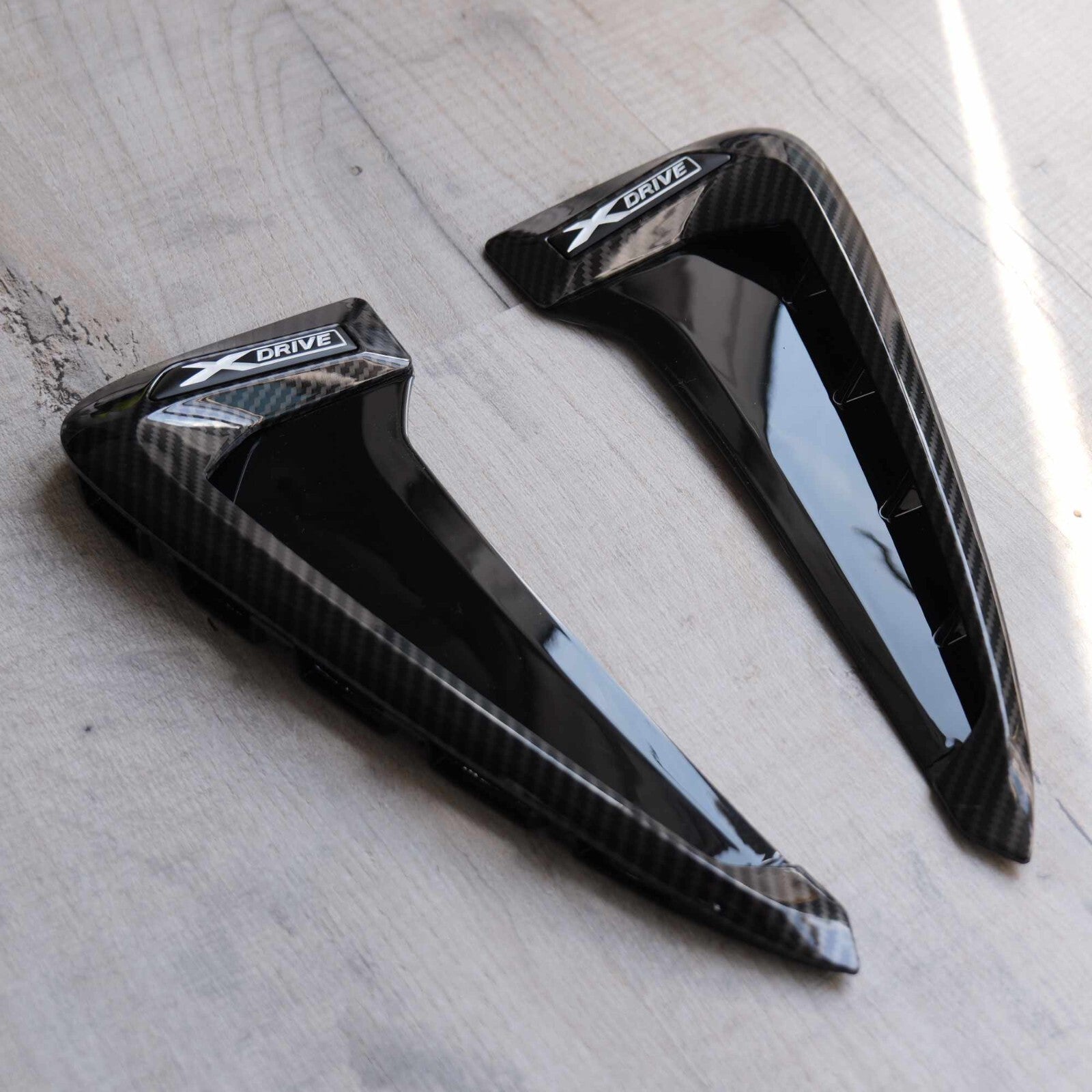 BMW X Drive Carbon Fibre Style Side Fender Vent Trims for X5 F15 SUV 2013 - 2018