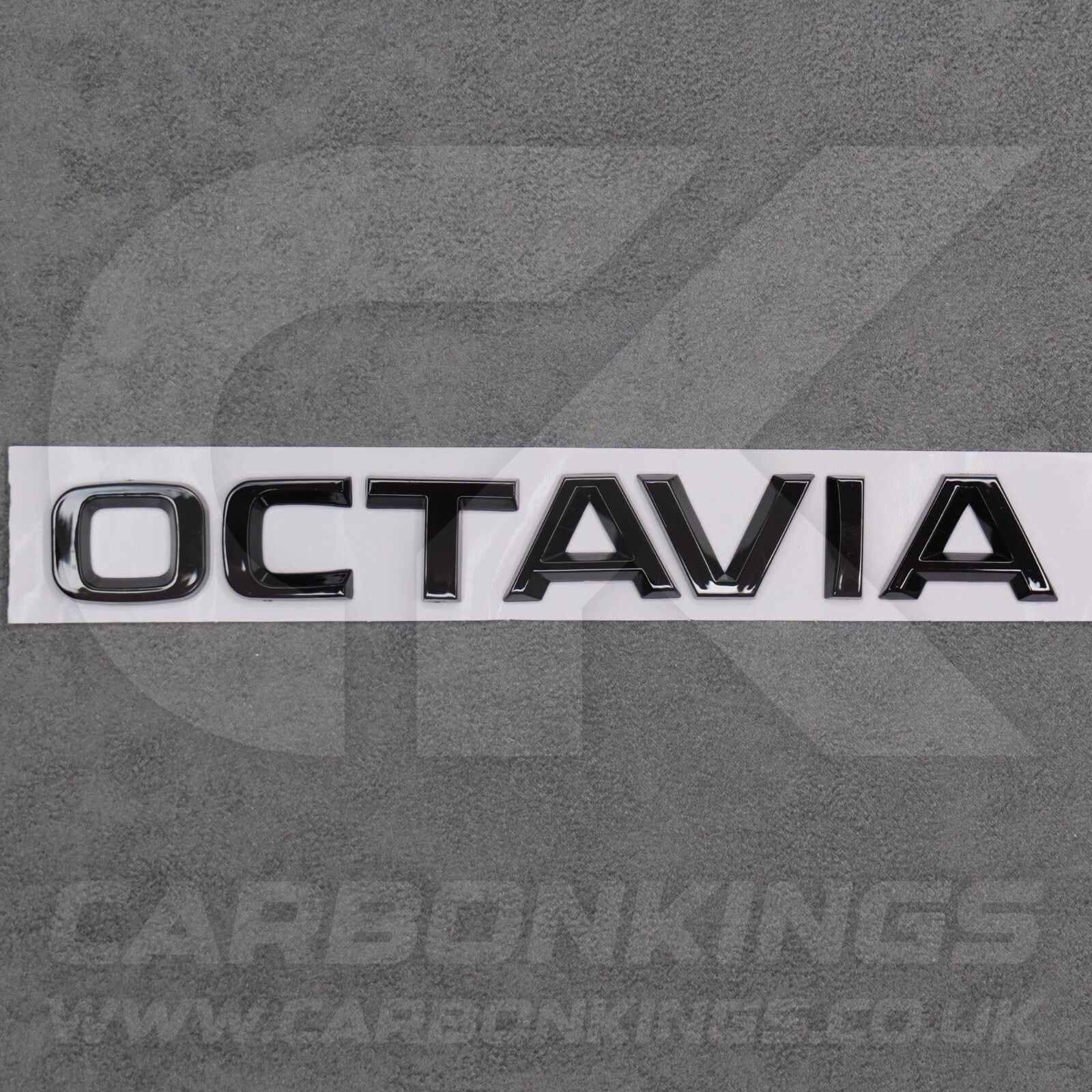 Skoda Octavia Gloss Black Rear Boot Badge Emblem Letters Pre Applied Adhesive