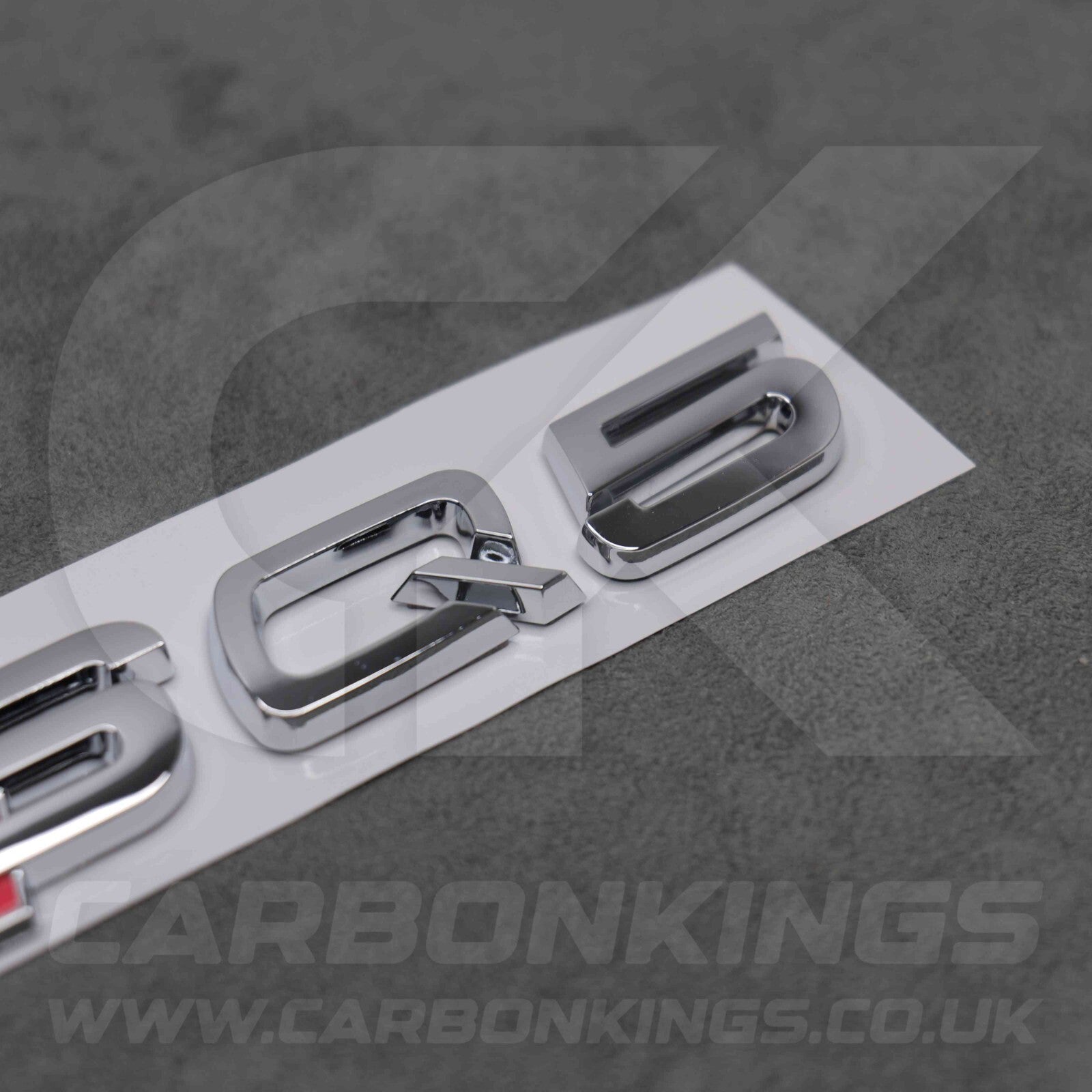 122 x 31mm Audi SQ5 Chrome / Silver Boot Rear Badge Letters Emblem S 8R FY 80A